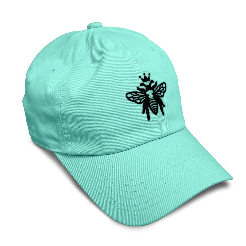 Speedy Pros Soft Baseball Cap - Black Flying Queen Bee Embroidery Cotton Dad Hat for Men & Women | Casual Outdoor Sports & Fashion Accessory