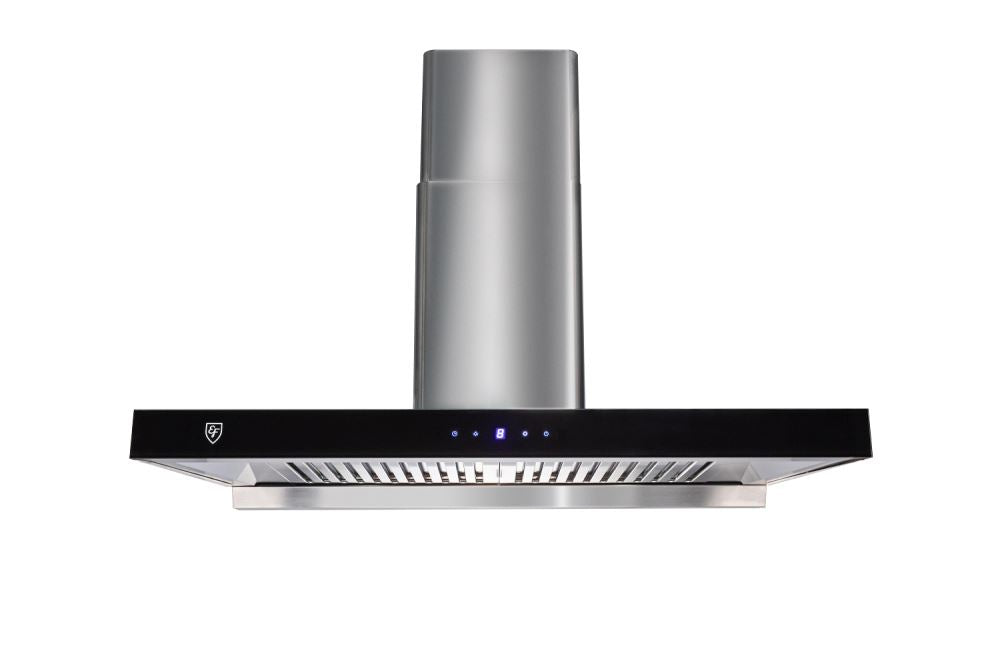 EF CK VISTA 90CM Stainless Steel Chimney Hood with HB AG 3010 TN VGB 30cm Single Burner Gas Hob - Perfect for Modern Kitchen Cooking and Ventilation