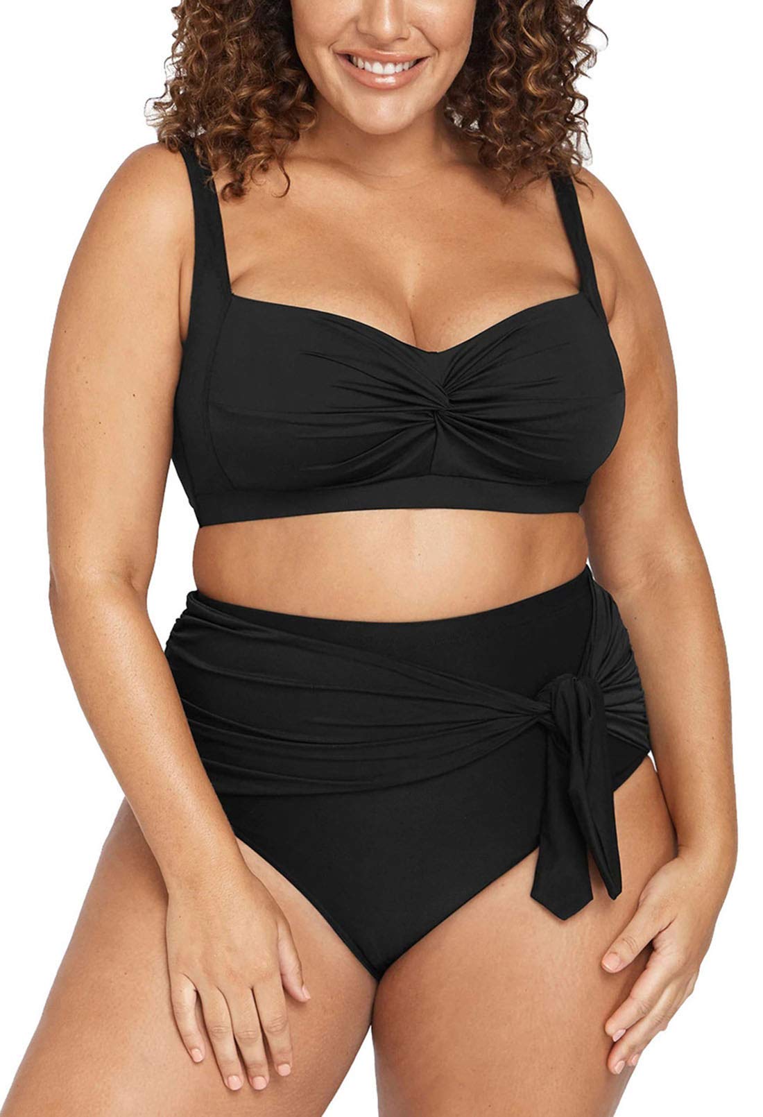 Plus Size 2 Piece Bikini Set - High Waisted Tummy Control Swimsuit for Women | Beach & Pool Wear
