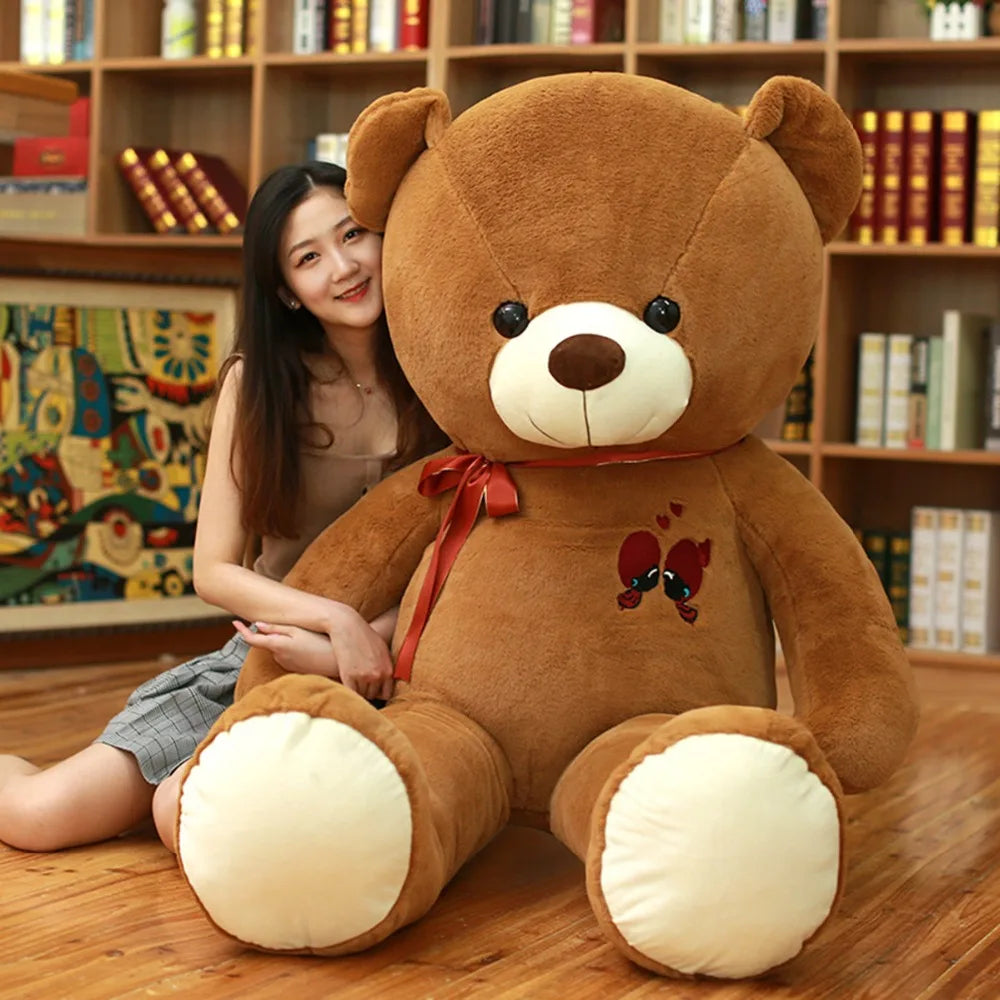 60-100CM Large Teddy Bear Plush Toy - Soft Giant Stuffed Animal Doll for Kids, Birthday Gift for Girlfriend, Valentine's Day Present - Perfect for Cuddling, Nursery Decor, and Special Occasions