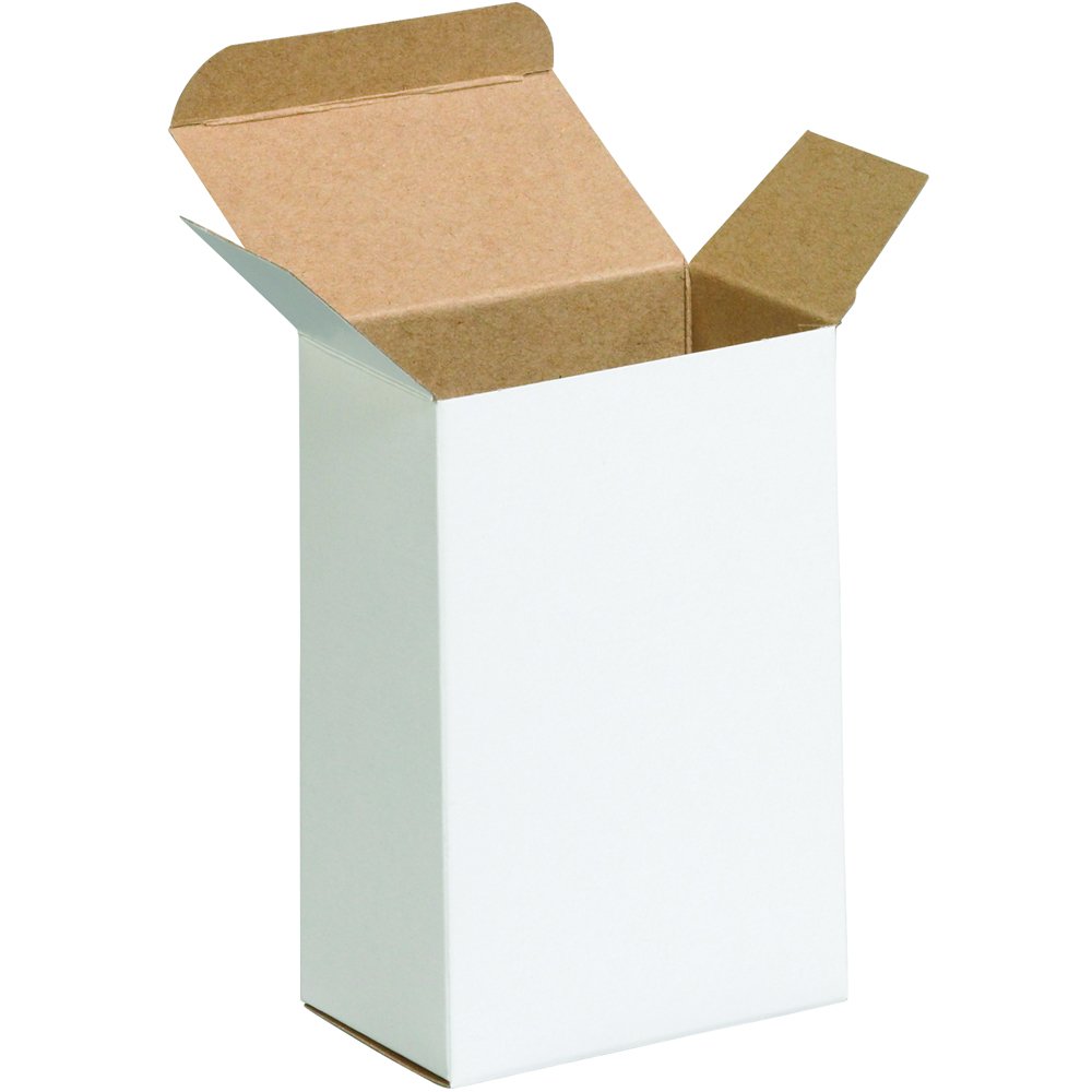 Aviditi 4x2.5x6 Inch White Folding Gift Boxes - Pack of 250, Easy Assemble Reverse Tuck Cartons for Jewelry, Candies, Small Gifts & Craft Storage - Perfect for Retail Packaging, Party Favors & Organizing Small Items