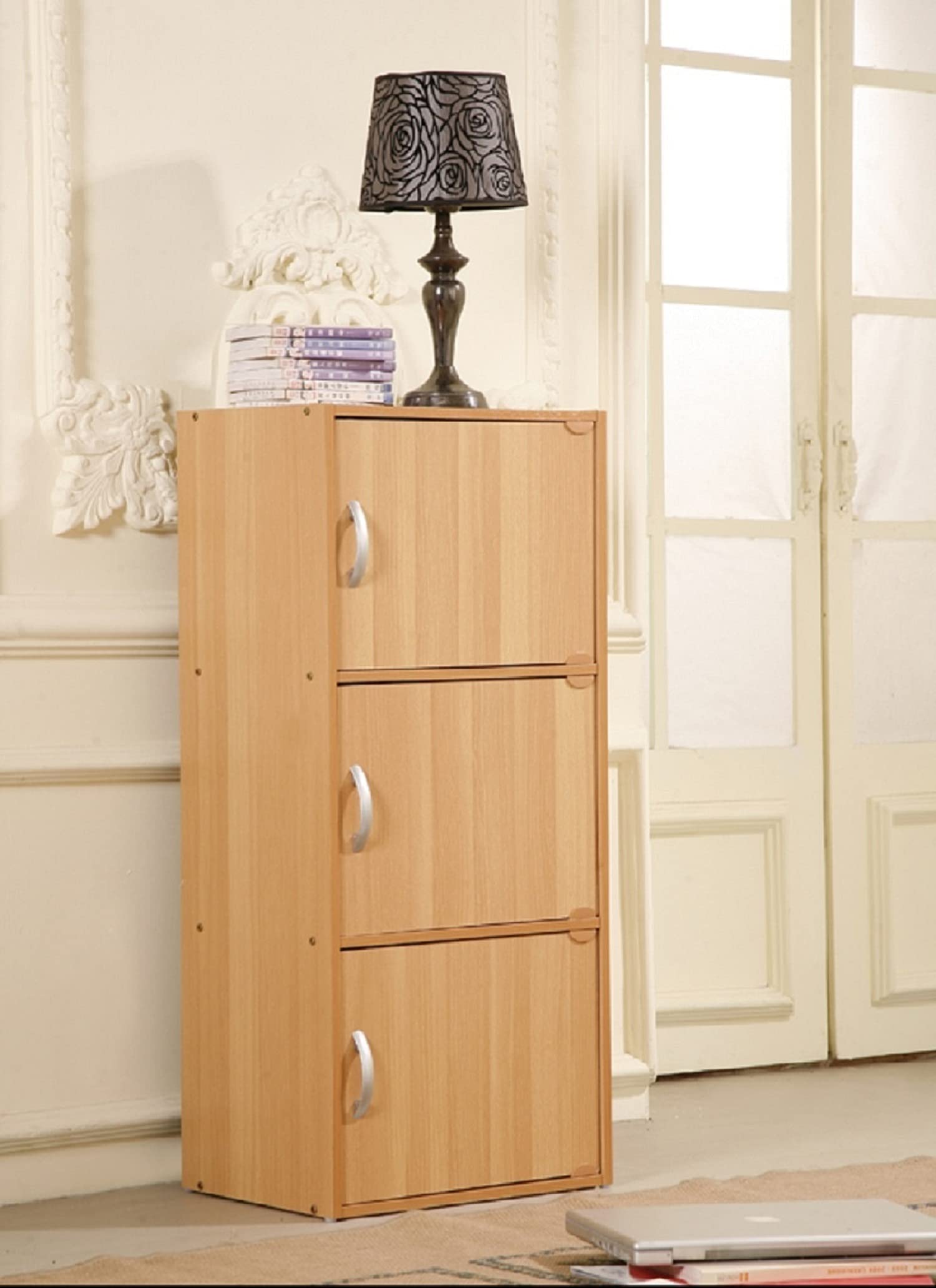 Custom 3-Door Storage Cabinet - Handcrafted Solid Wood Wardrobe for Bedroom, Living Room & Office Organization (Multiple Finishes Available)