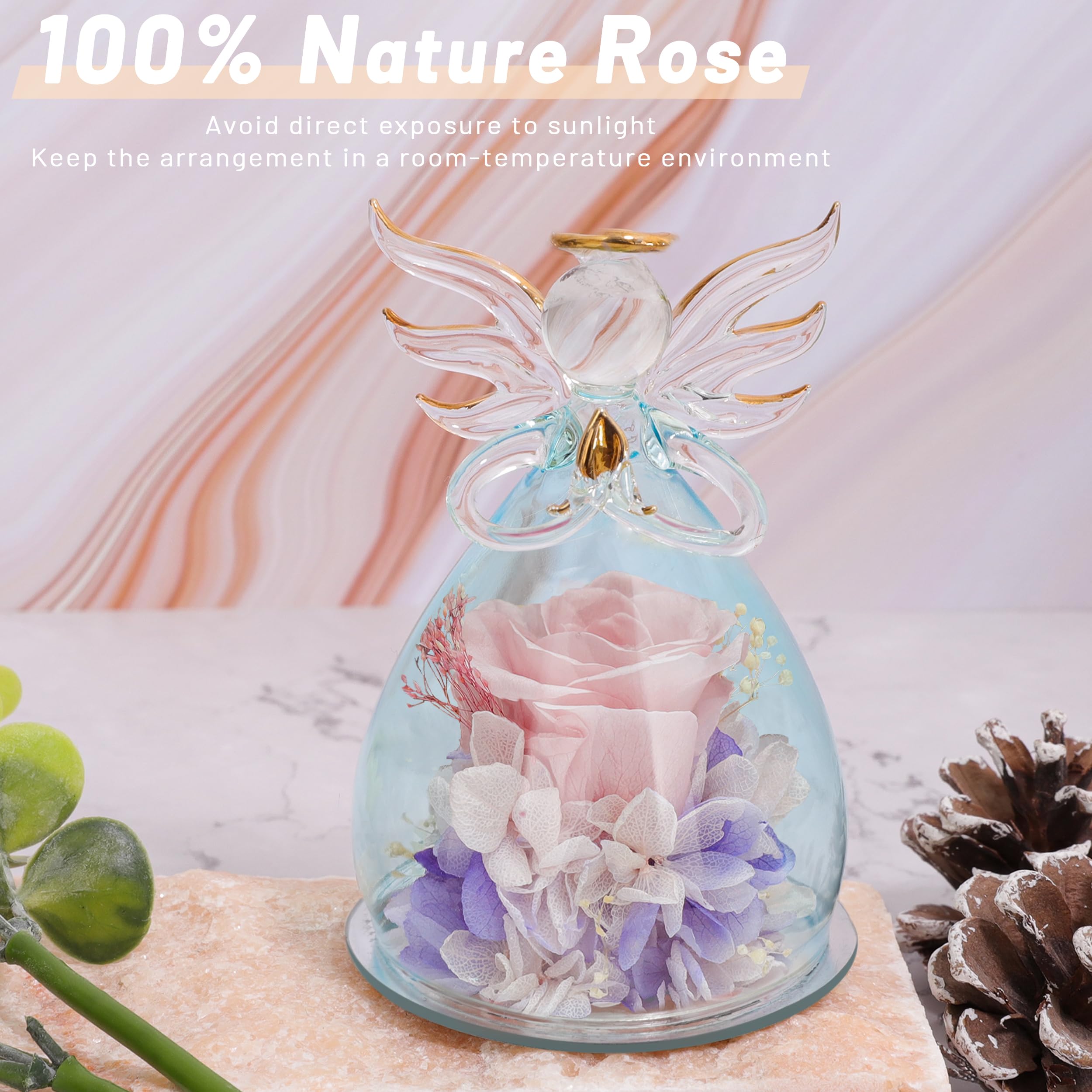 ANLUNOB Preserved Rose Gift - Eternal Flowers for Mother's Day, Anniversary, Birthday, Valentine's Day | Perfect Present for Mom, Grandma, Girlfriend & Friends | Home Decor, Wedding Centerpiece, Romantic Keepsake