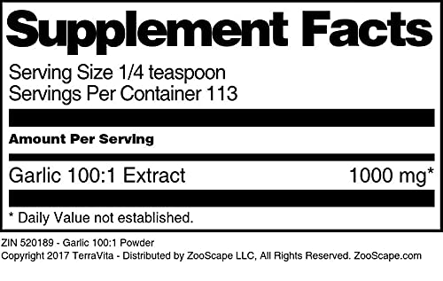 Premium 100:1 Garlic Extract Powder (4 oz, ZIN: 520189) - 2 Pack | Immune Support Supplement for Cooking, Smoothies & Health Boost