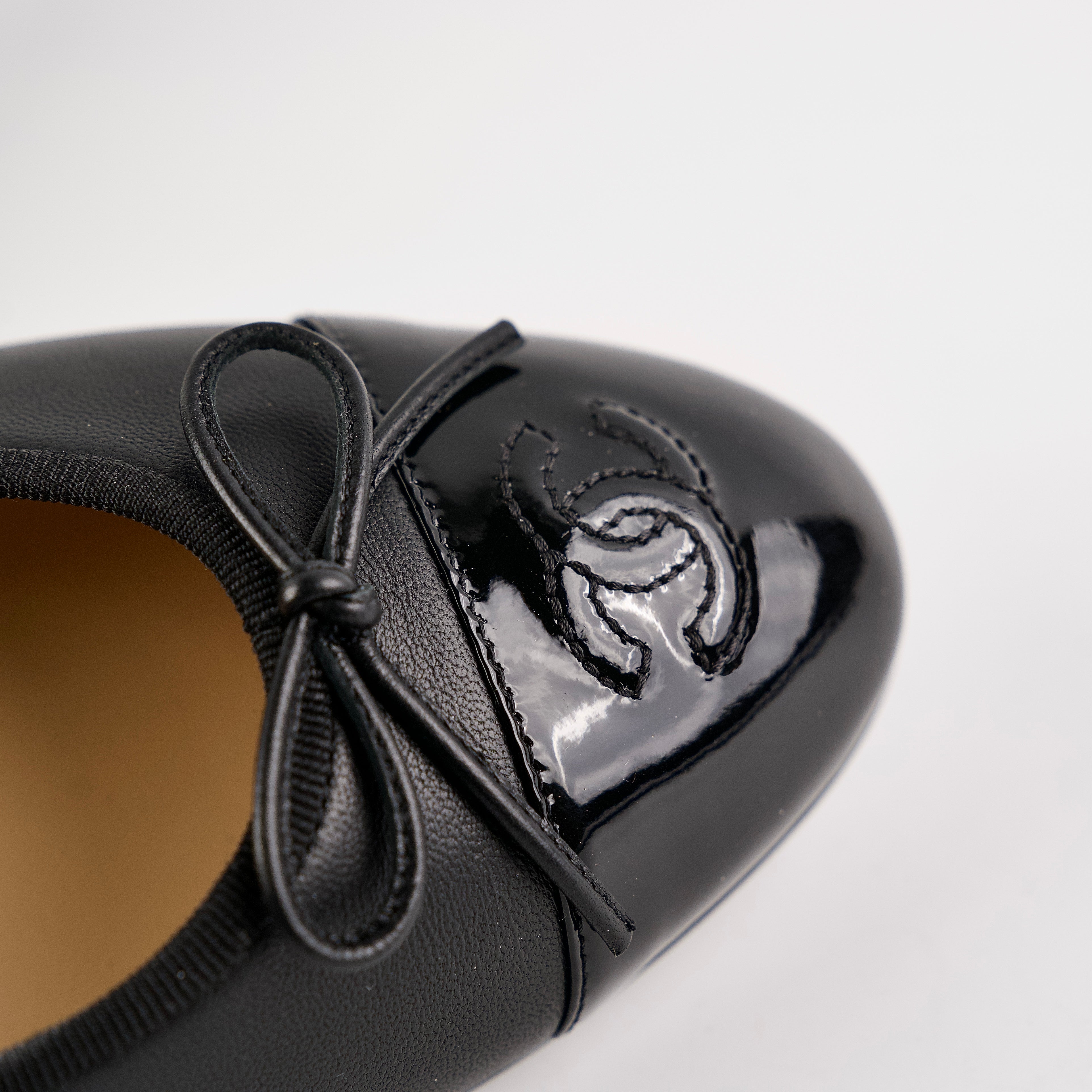 Chanel Black Ballet Flats for Women Size 40 - Classic Comfortable Pointed Toe Shoes for Office, Party & Daily Wear