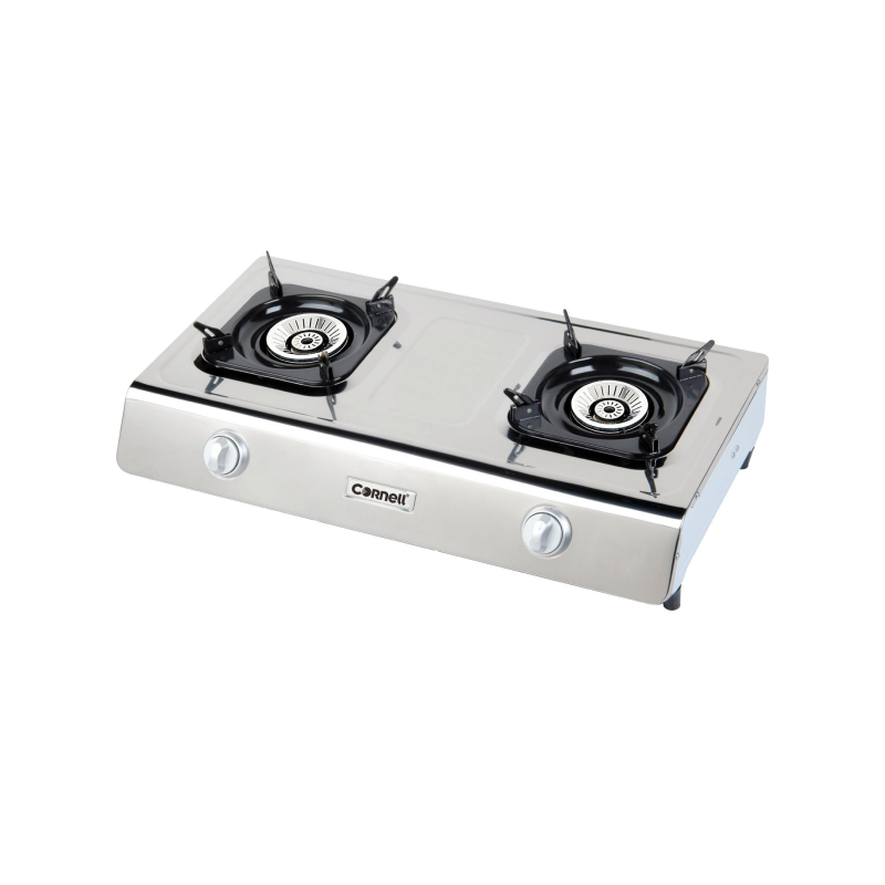 Cornell CGSP1102SSD 2-Burner LPG Table Top Gas Cooker - Portable Outdoor Camping & Home Kitchen Stove for Cooking, Grilling & Picnics