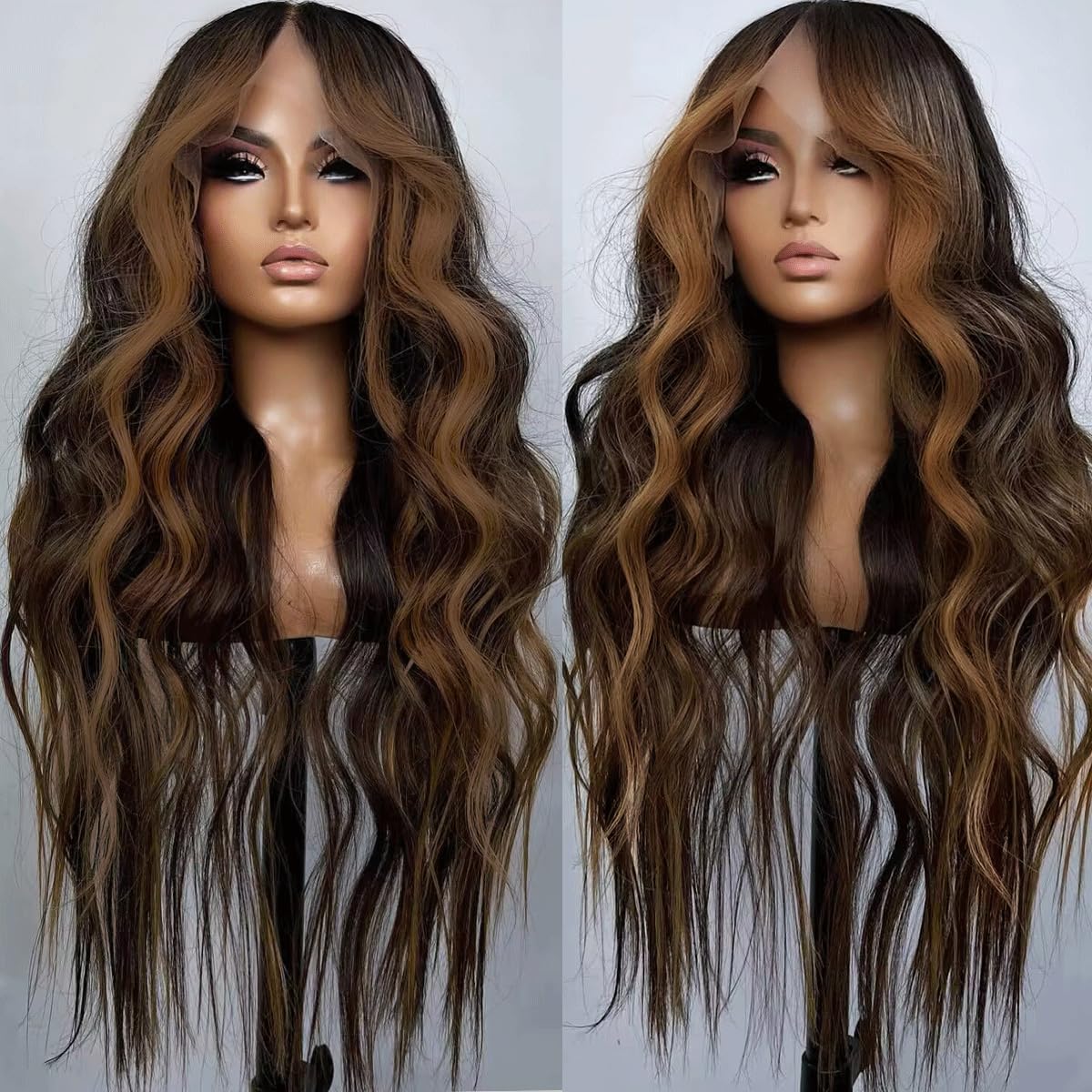 13x4x1 HD Lace Pre-Plucked Middle Part Synthetic Wig - Glueless Ready-to-Wear 26