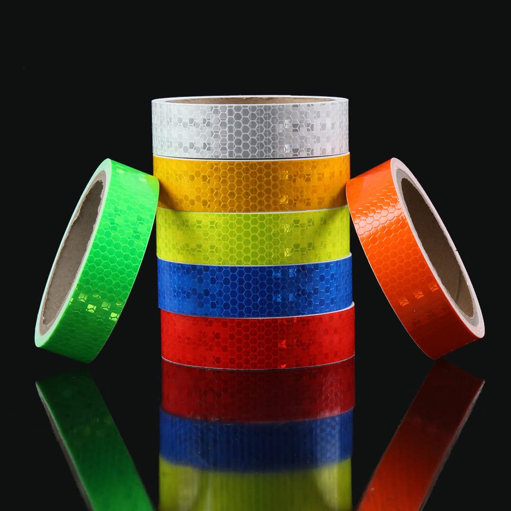 BRIGHT PLUS LIGHT & SAFETY Reflective Tape - 1 Inch x 15 Feet Waterproof Self-Adhesive Green Reflective Tape for Trucks, Trailers, Cars - High Visibility Warning Tape for Road Safety & Night Visibility - Perfect for Vehicle Marking, Hazard Warning & Conspicuity Enhancement