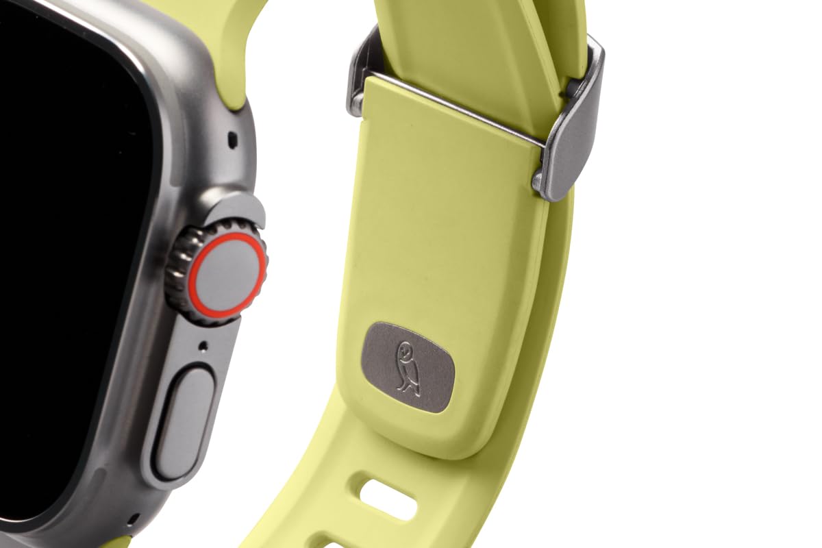 Bellroy Venture Watch Strap Large - Premium Leather Apple Watch Band Compatible with 42mm 49mm Series 1-9 & Ultra | Citrus Color | Perfect for Outdoor Adventures, Workouts & Everyday Wear