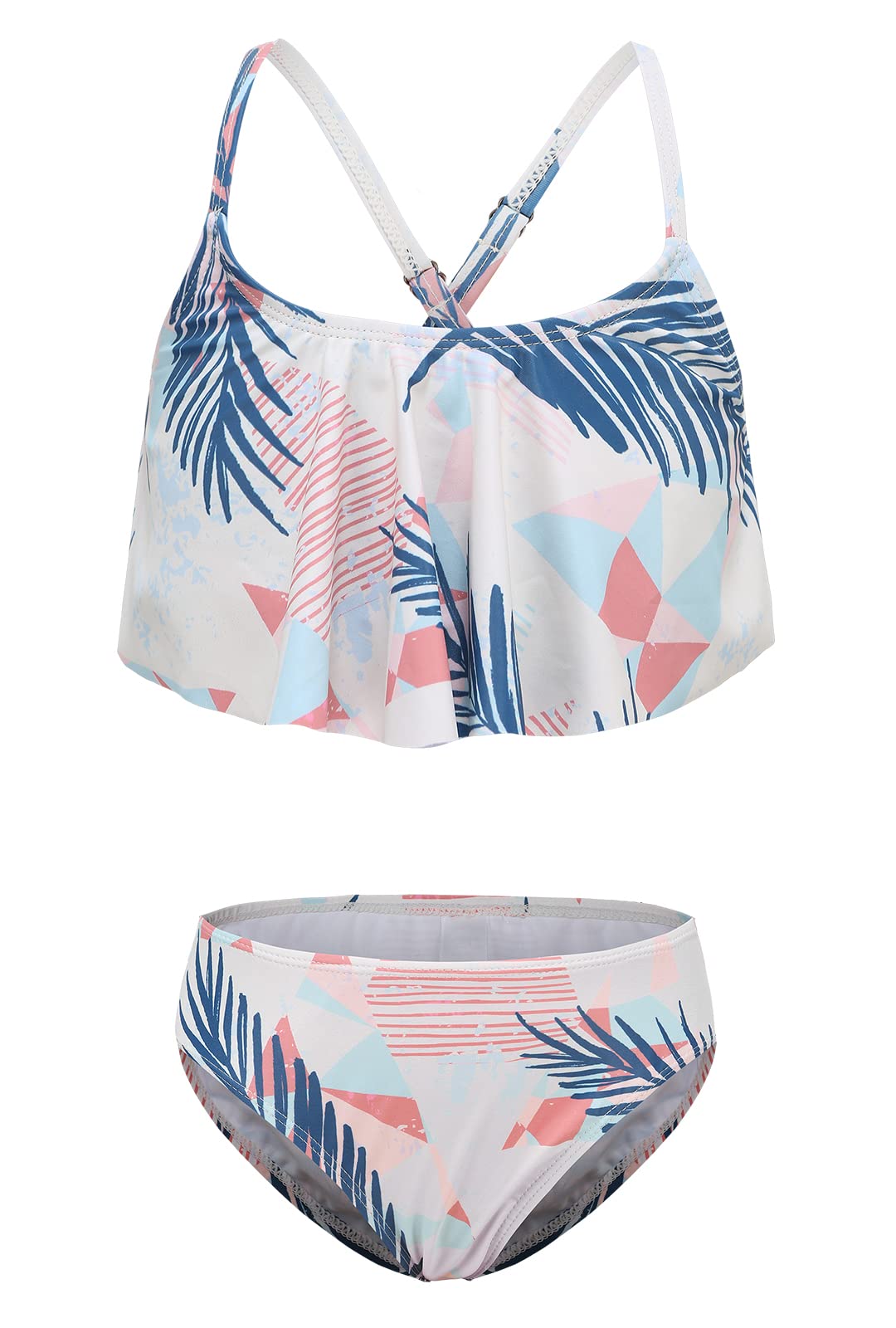 Colorful Rainbow Bikini Set for Girls - Adjustable Strap Two Piece Swimwear | Summer Beach Pool Party Outfit | Perfect for Vacation, Swimming & Water Activities