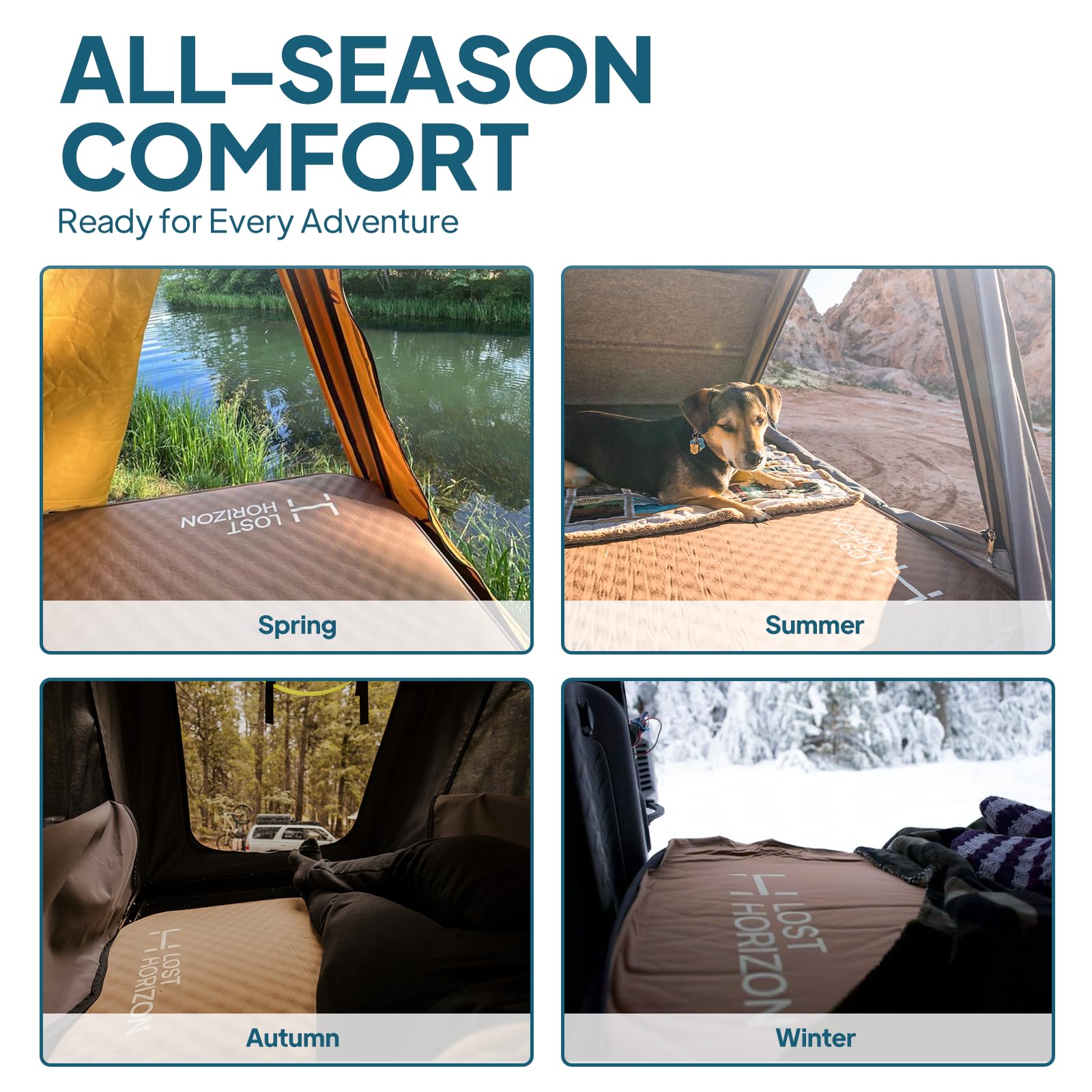 LOSTHORIZON Self-Inflating Camping Mattress with Air Pump - 4.5
