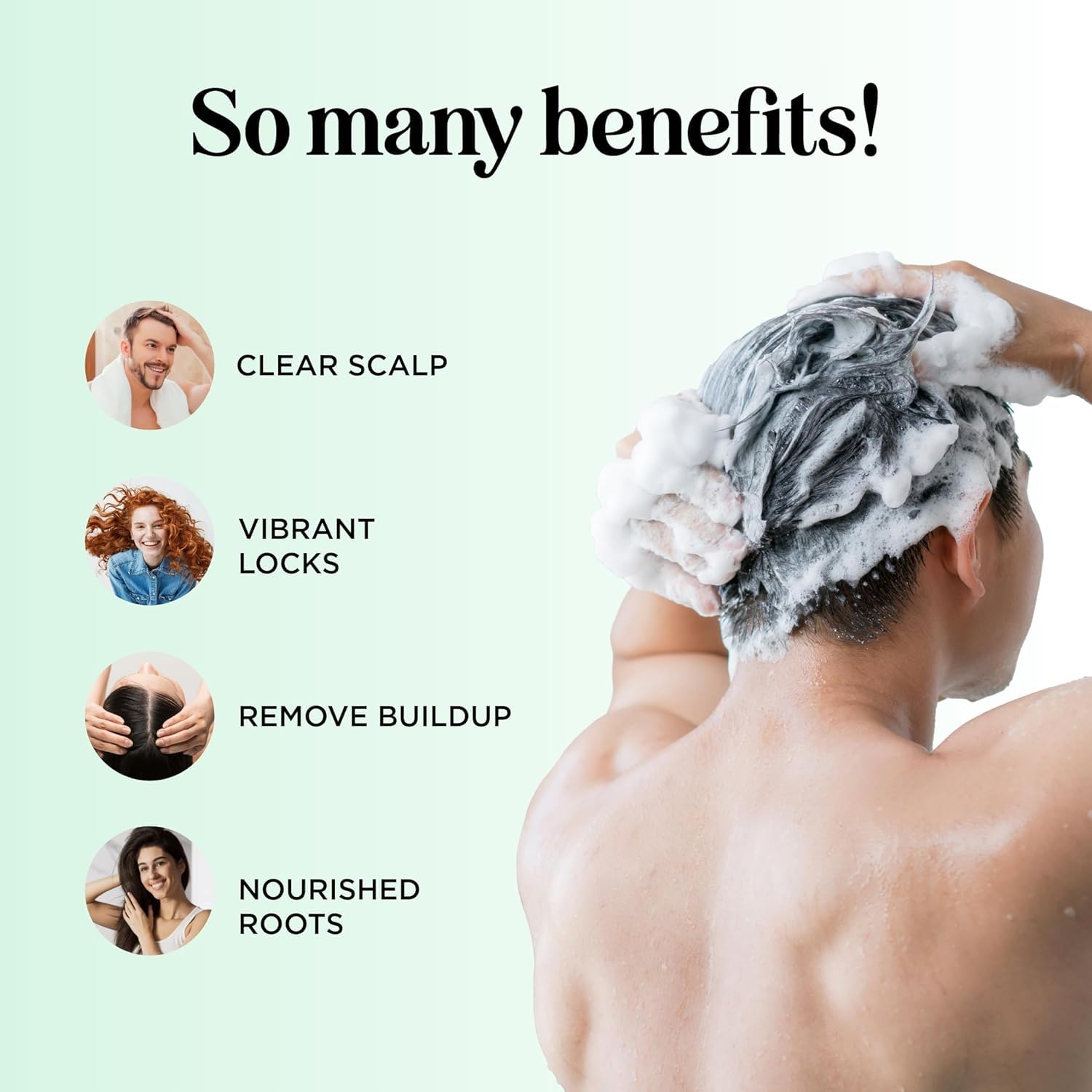 Clarifying Shampoo for Buildup & Oily Hair - Deep Cleansing Rosemary Shampoo with Refreshing Lemon & Jojoba Oil - Anti Residue Scalp Treatment for Healthy Hair - 8 Oz - Perfect for Daily Use & Post-Workout Refresh