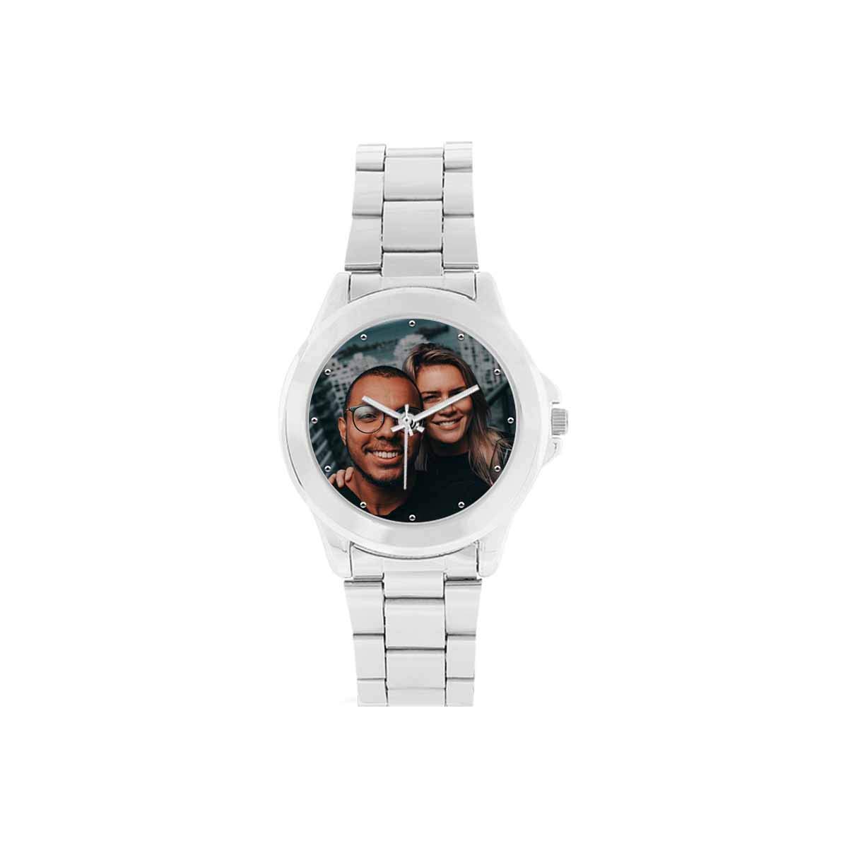 Custom Photo Watches for Couples - Personalized Engraved Watch for Men, Women, Mom & Dad - Perfect Anniversary, Wedding & Valentine's Day Gift - Engrave Your Special Moments
