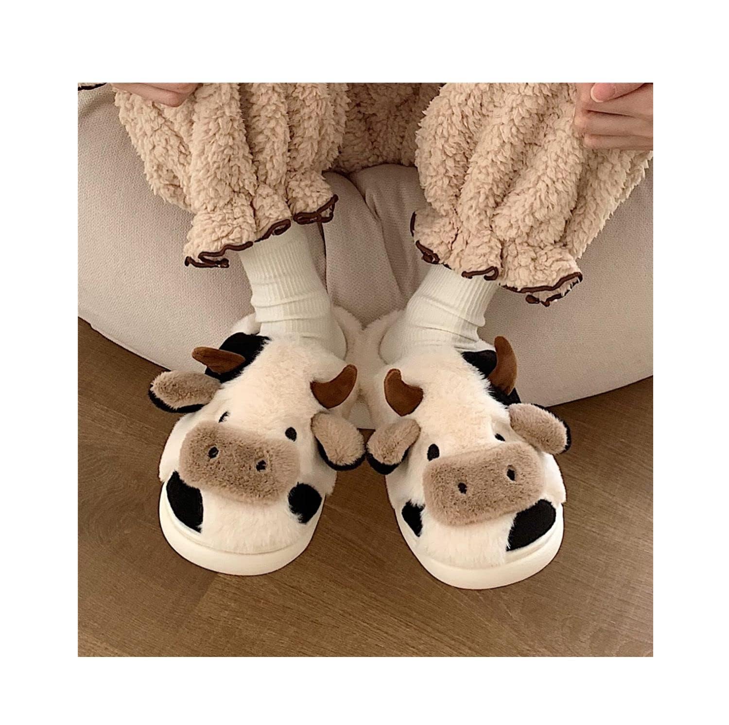 GGOOB Women's Fuzzy House Slippers - Soft Fluffy Indoor/Outdoor Slippers for Women (Sizes 9-10) - Cozy Home, Office & Lounge Wear