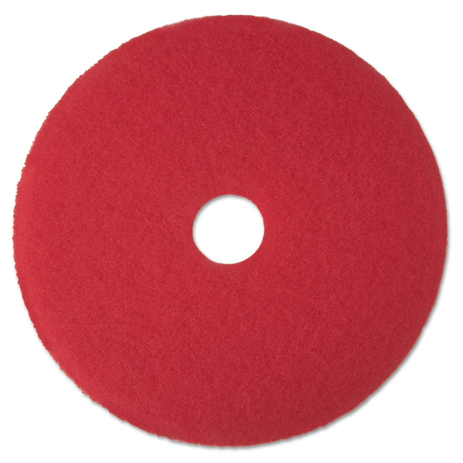 3M™ Low Speed Buffer Floor Pads 5100 - 12 Inch Diameter, Red, 5 Pads per Carton - Perfect for Hardwood, Tile & Concrete Floor Cleaning & Polishing