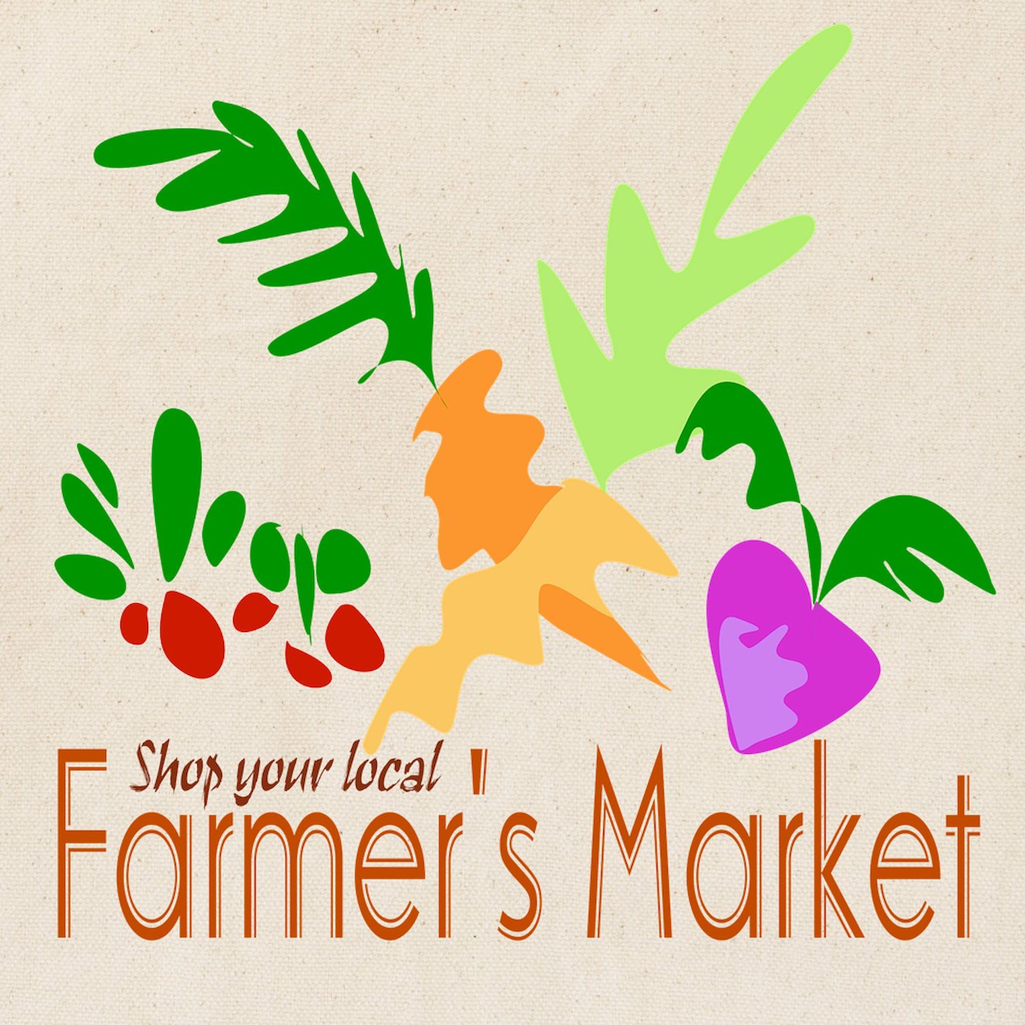 Eco-Friendly Farmer's Market Tote Bag - Natural Canvas Reusable Grocery Shopping Bag - Perfect for Farmers Markets, Grocery Trips & Beach Outings