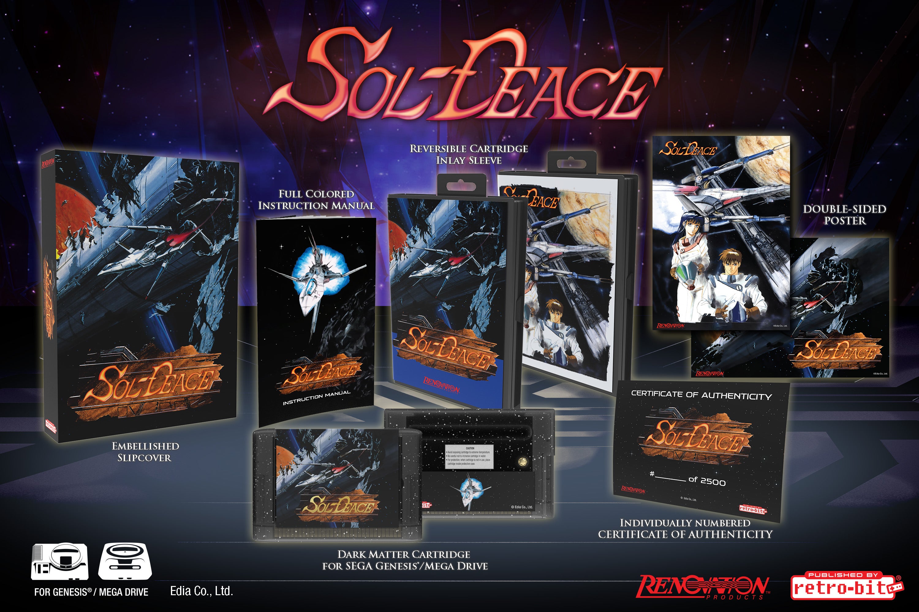 Sol Deace: Collector's Edition for Sega Genesis - Retro Gaming Classic for Vintage Console Enthusiasts | Perfect for Gaming Nights and Collector's Displays