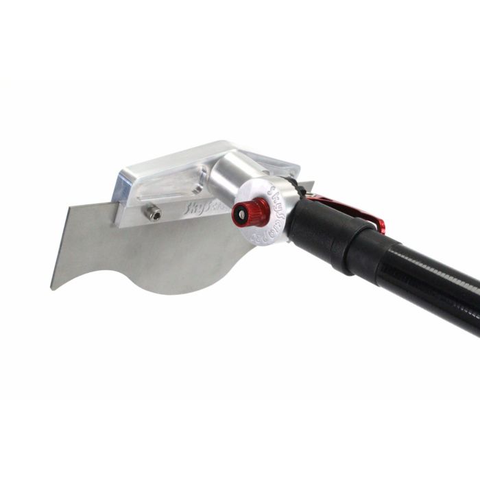 SkyVac® SkyScraper Telescopic Gutter Cleaning Kit with Adjustable Pole, Cleaning Head & Blades (6-18 Feet) - Perfect for Roof Gutters, Downspouts and Hard-to-Reach Areas
