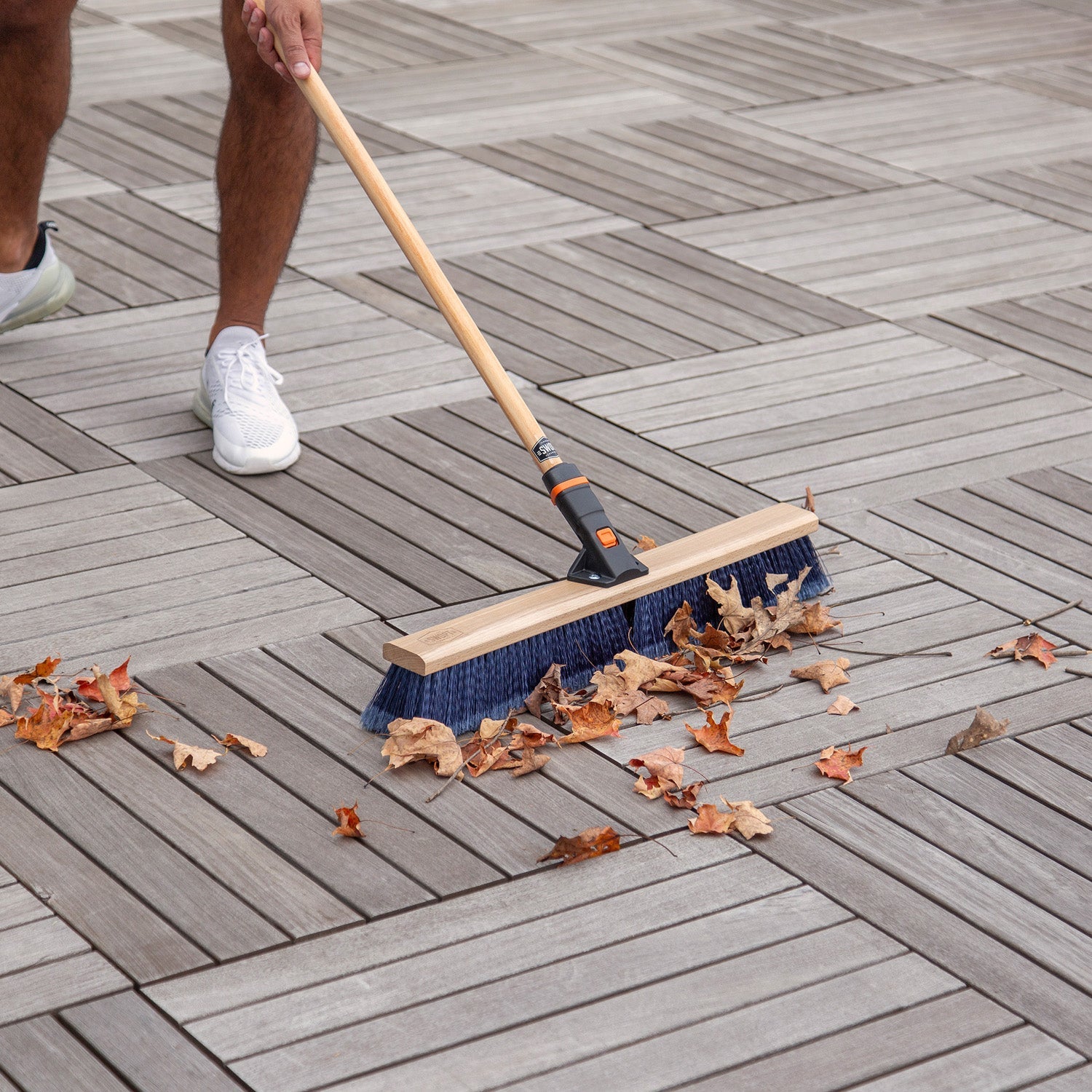 24 Inch Premium Multi-Surface Push Broom Head - Heavy Duty Cleaning for Floors, Garages & Outdoor Areas - Ideal for Hardwood, Tile & Concrete Surfaces