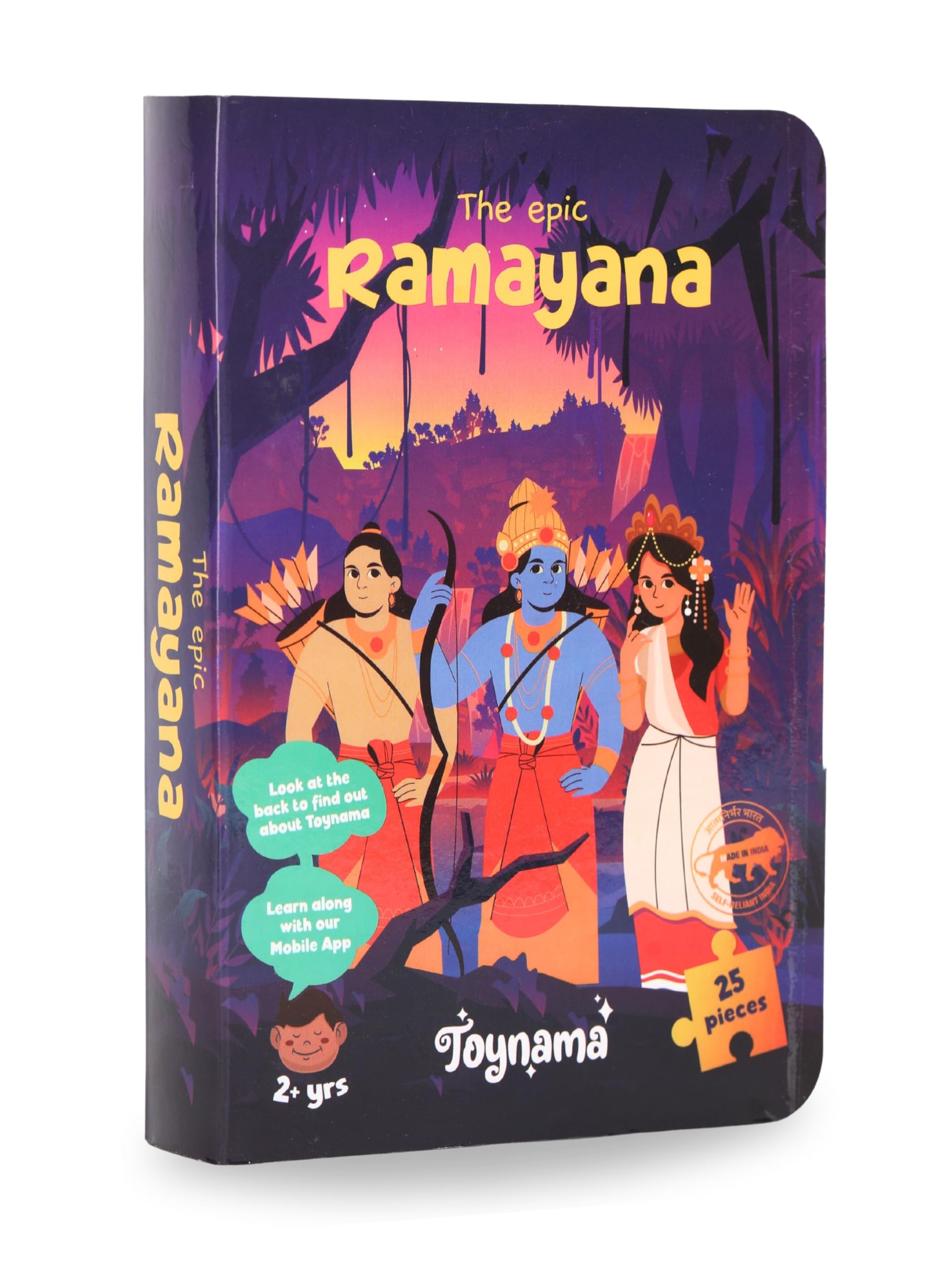 Toynama The Ramayan 25-Piece Jigsaw Puzzle for Kids Ages 3+ | Educational Cultural Learning Toy with Interactive App | Perfect for Preschool Learning, Hindu Festival Gifts & Family Game Night