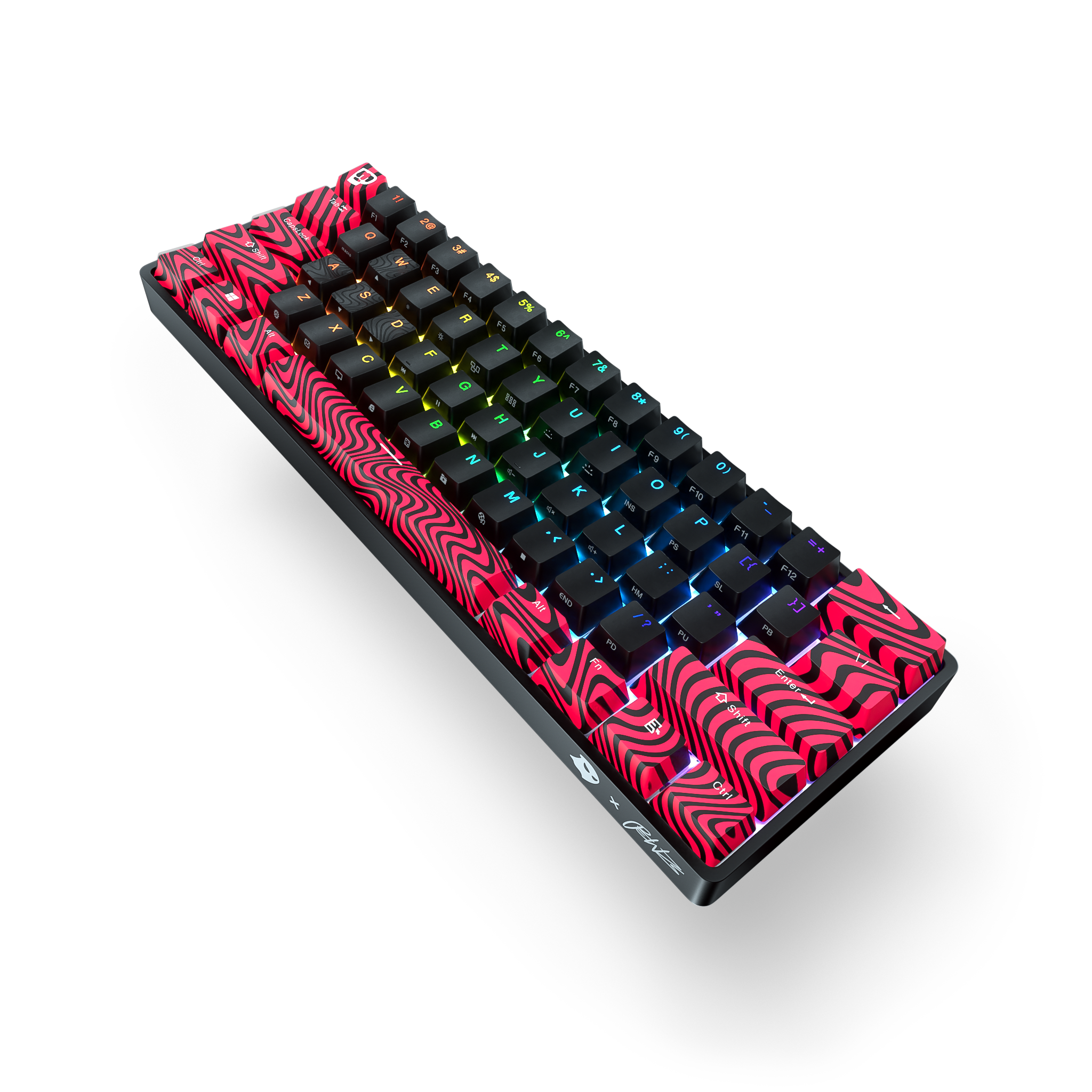 PewDiePie Gaming Keyboard and Mouse Combo Set - RGB Backlit Mechanical Keyboard & Ergonomic Mouse for PC Gamers - Perfect for Streaming, Gaming, and Content Creation