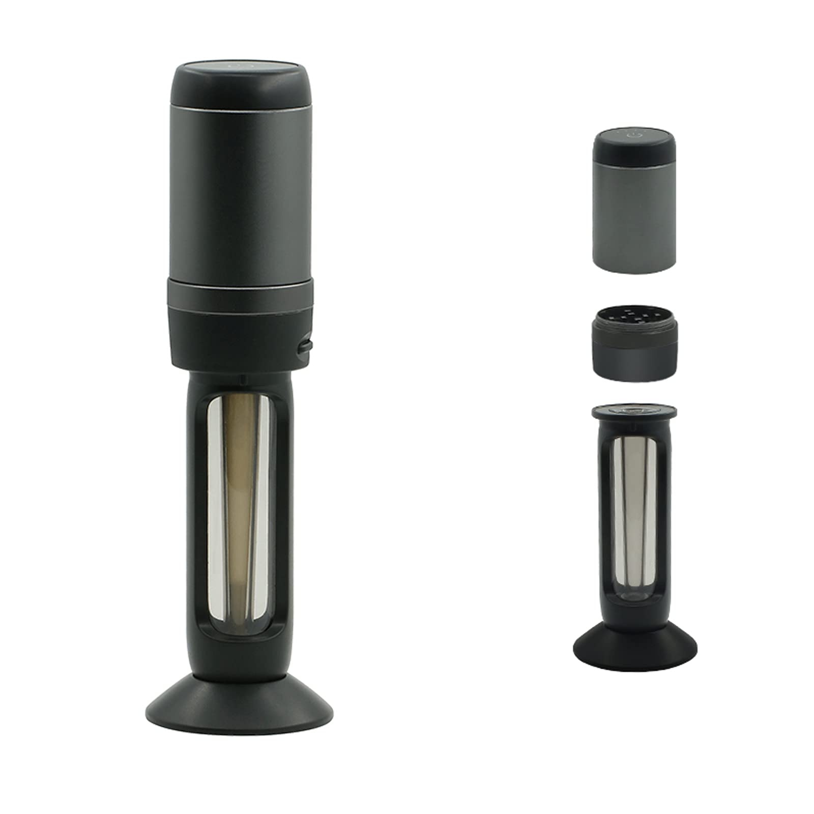 Dudubaby Electric Herb Grinder - Automatic Smoke Grinder & Cigarette Filling Machine - Perfect Gift for Men (Black) | Ideal for Rolling Tobacco, Herbs & Spices at Home or On-the-Go