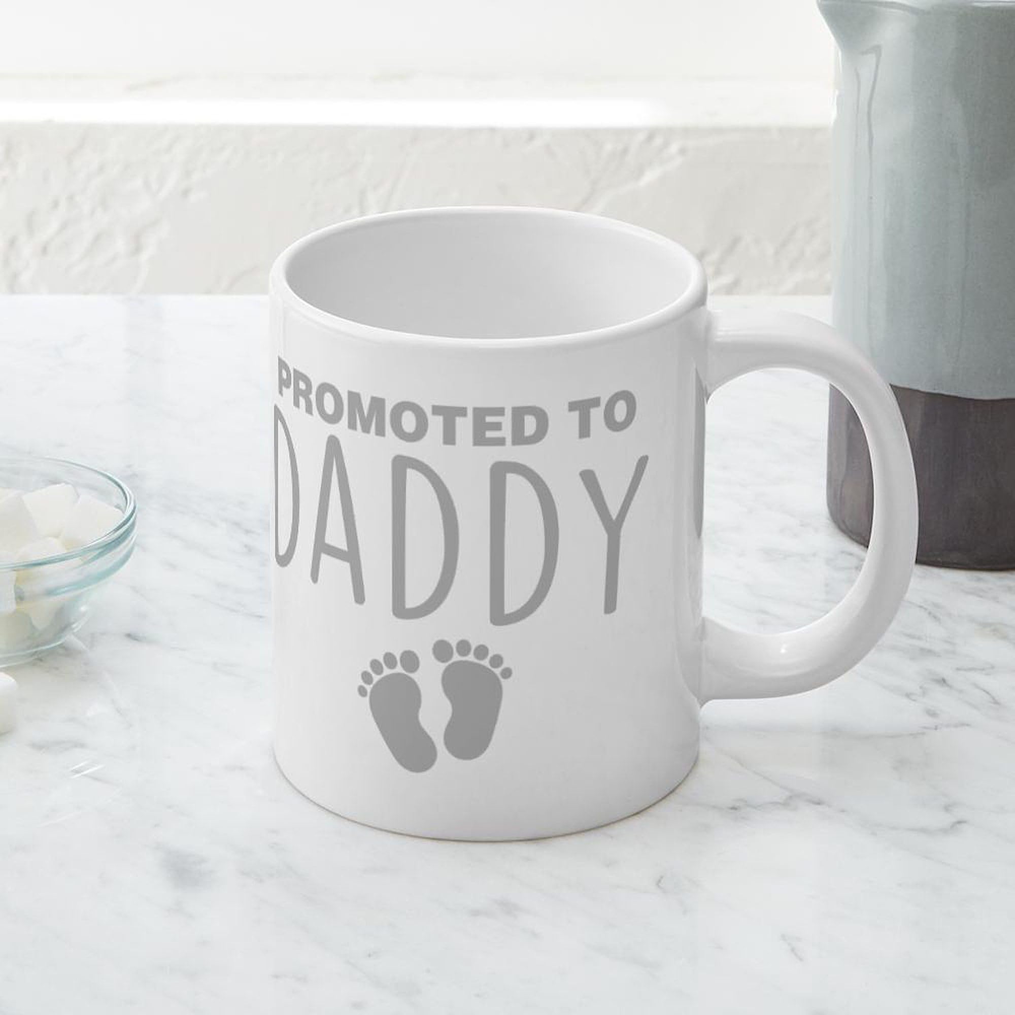 Promoted To Daddy 20 oz Ceramic Coffee Mug - Large Insulated Coffee Cup for New Dads, Father's Day Gift, Office & Home Use