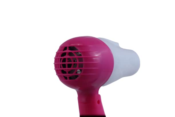 Arzet Nirvani Professional NV-1290 Hair Dryer - 1000W Foldable Electric Blow Dryer with 2 Speed Settings for Women & Men (Pink & White) - Perfect for Home, Travel & Salon Use