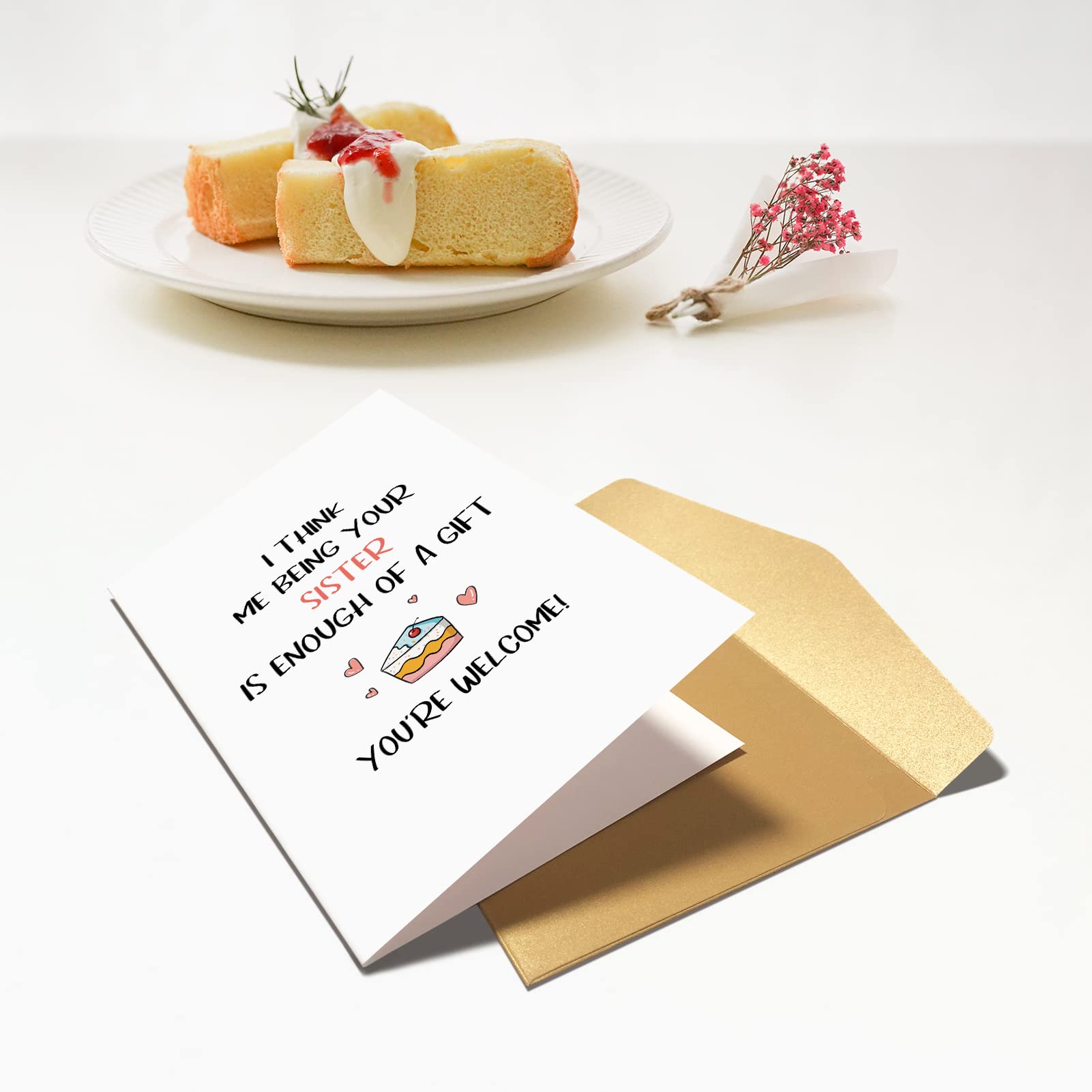 Funny Birthday Card for Brother from Sister - Cheeky & Humorous Greeting Card for Brother, Cousin - 'Being Your Sister is Enough of A Gift' - Perfect for Birthdays, Sibling Gifts & Family Celebrations