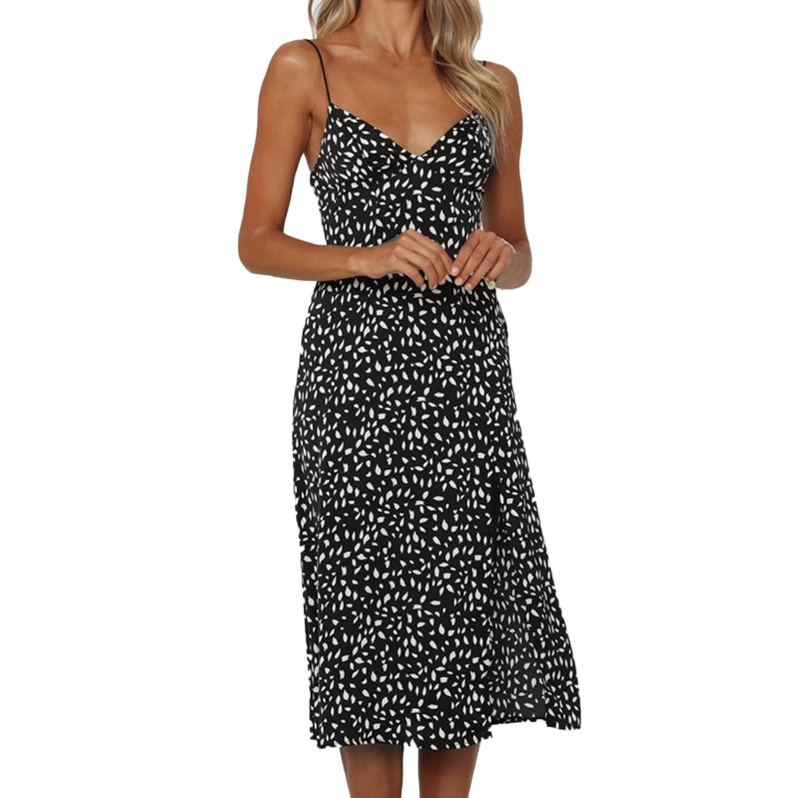 Elegant Women's Solid Color Asymmetrical Sleeveless Knit Dress for Party & Evening Wear - Fashionable Print Dress for Women - Perfect for Cocktail Parties, Date Nights & Special Occasions