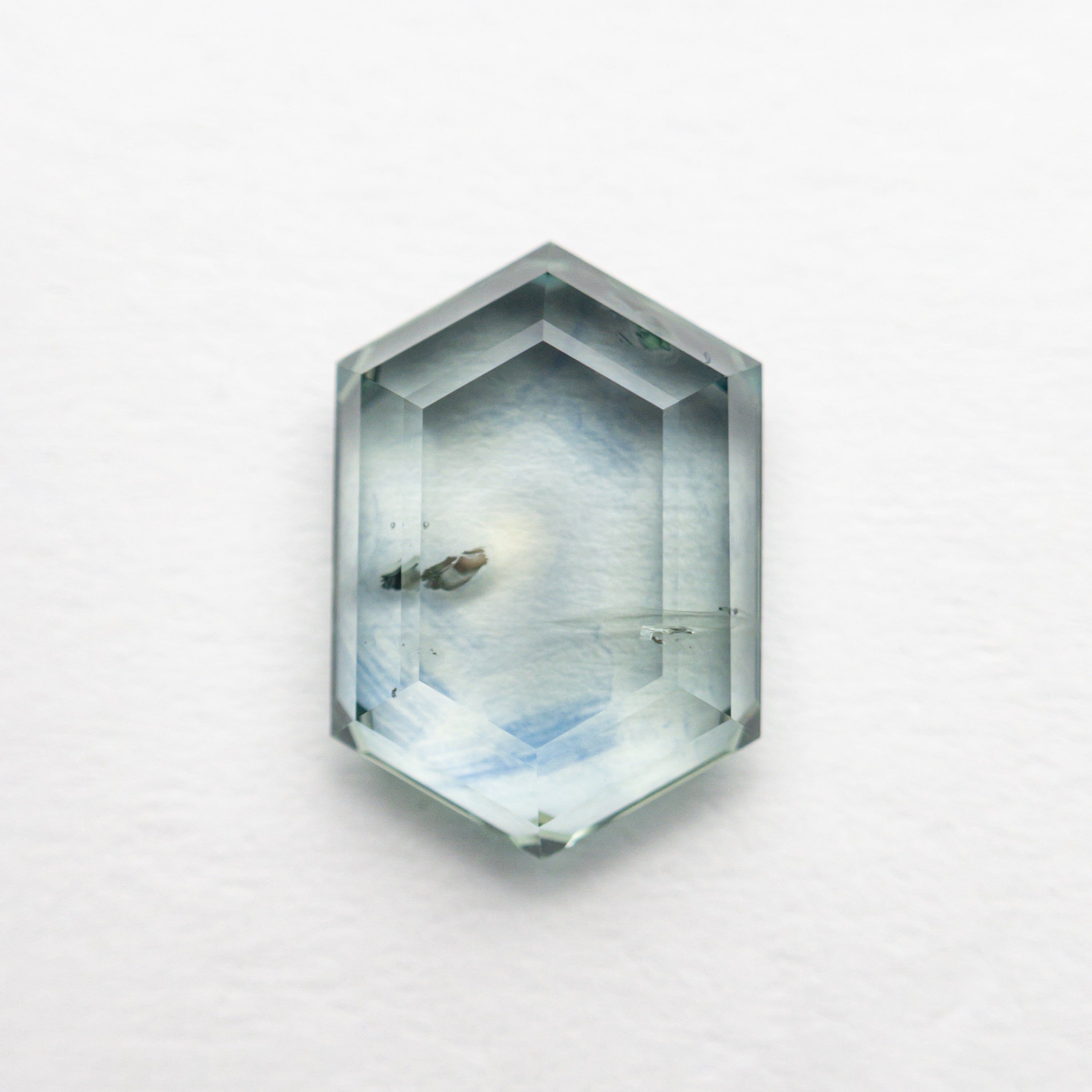 2.38ct Natural Hexagon Portrait Cut Sapphire - 9.55x6.61x3.05mm Blue Gemstone for Engagement Rings & Jewelry Making