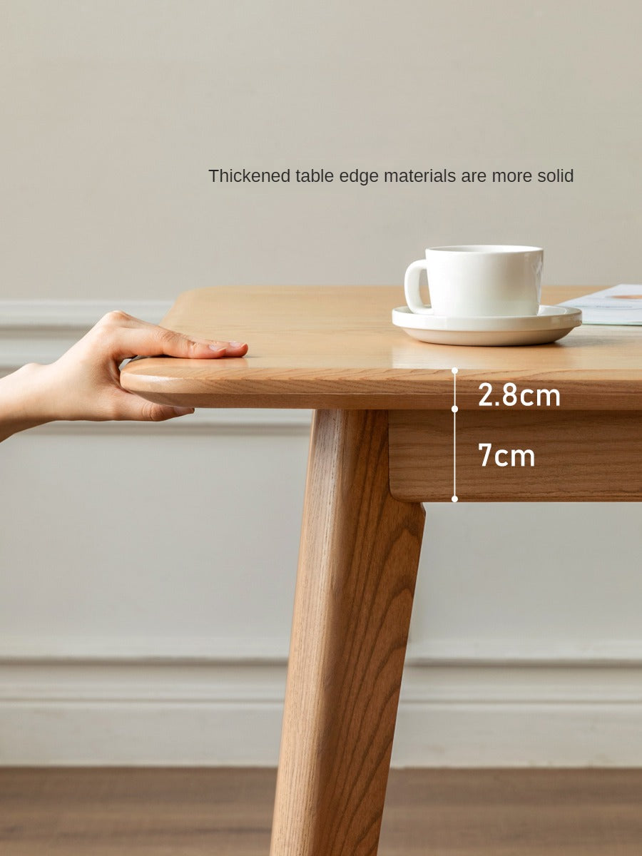 Solid Oak and Ash Wood Nordic Dining Table - Modern Scandinavian Style for Home, Kitchen, and Dining Room Decor