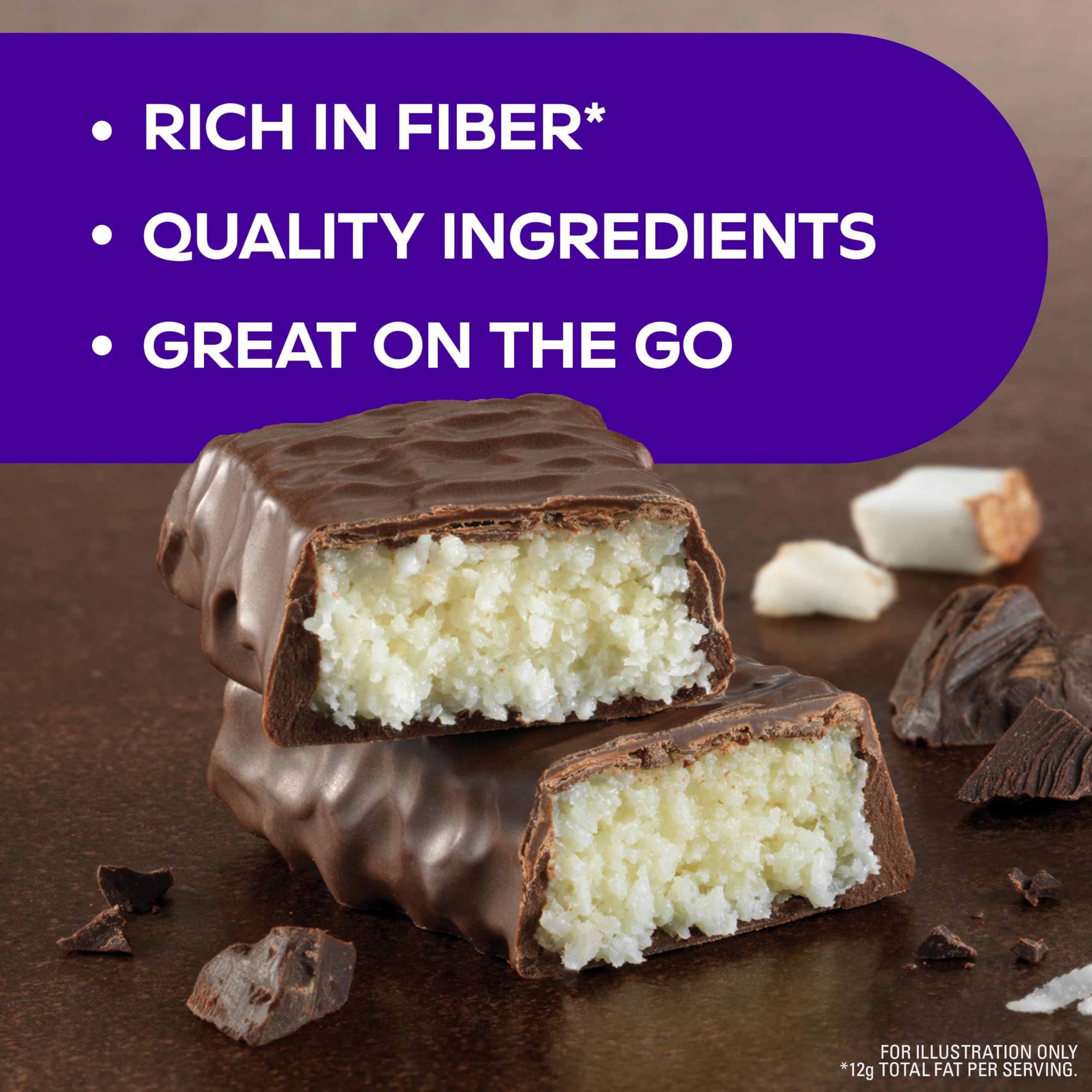 Atkins Endulge Chocolate Coconut Bar - Low Sugar High Fiber Protein Snack (16 Count) | Keto Friendly Dessert for Weight Loss & Healthy Lifestyle | Perfect for On-the-Go Energy & Post-Workout Recovery
