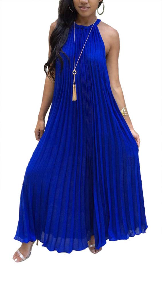 Women's Summer V-Neck Maxi Dress - Spaghetti Strap Flowy Long Cami Dress for Beach, Vacation & Casual Wear | Lightweight Comfortable Sundress