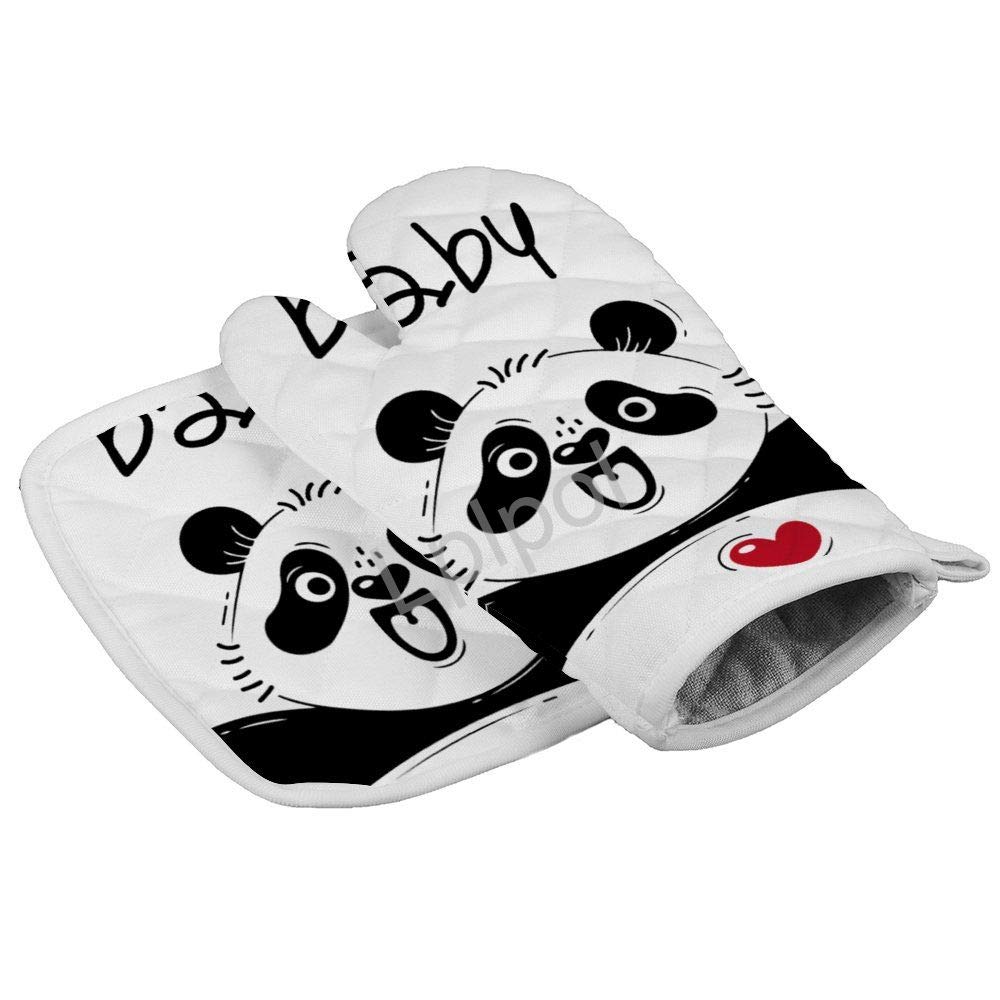 Heat Resistant Oven Mitts & Hot Pan Holder Set - 2pcs Kitchen Gloves for Baking, Grilling, Cooking - Microwave & BBQ Safe for Men & Women - Perfect for Baking, Roasting, Handling Hot Dishes & Outdoor Barbecues