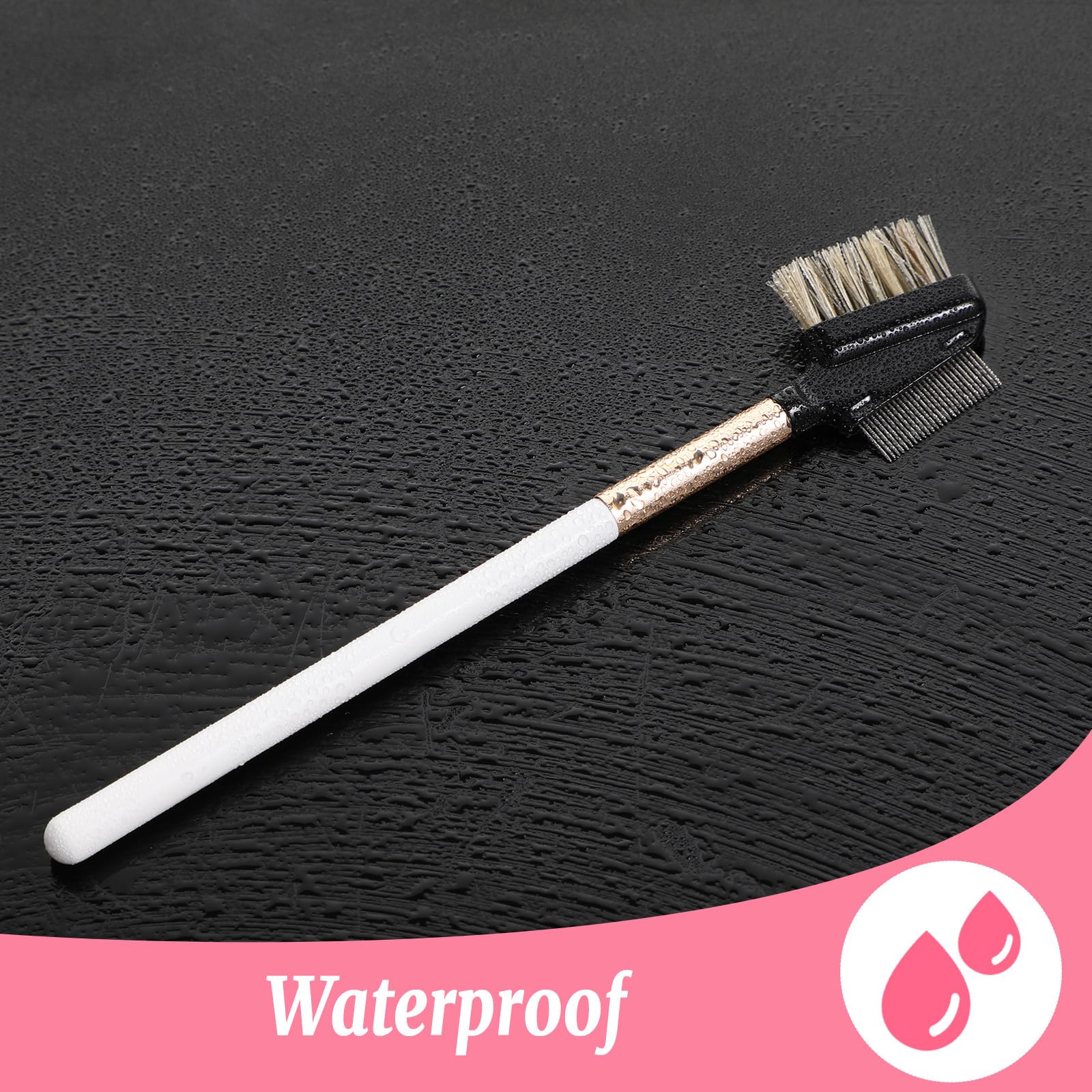 **Reusable Dual Eyebrow Comb & Eyelash Brush - Professional Makeup Tool for Eyebrow Shaping & Lash Extensions - Perfect for Salon, Home Use & Travel**