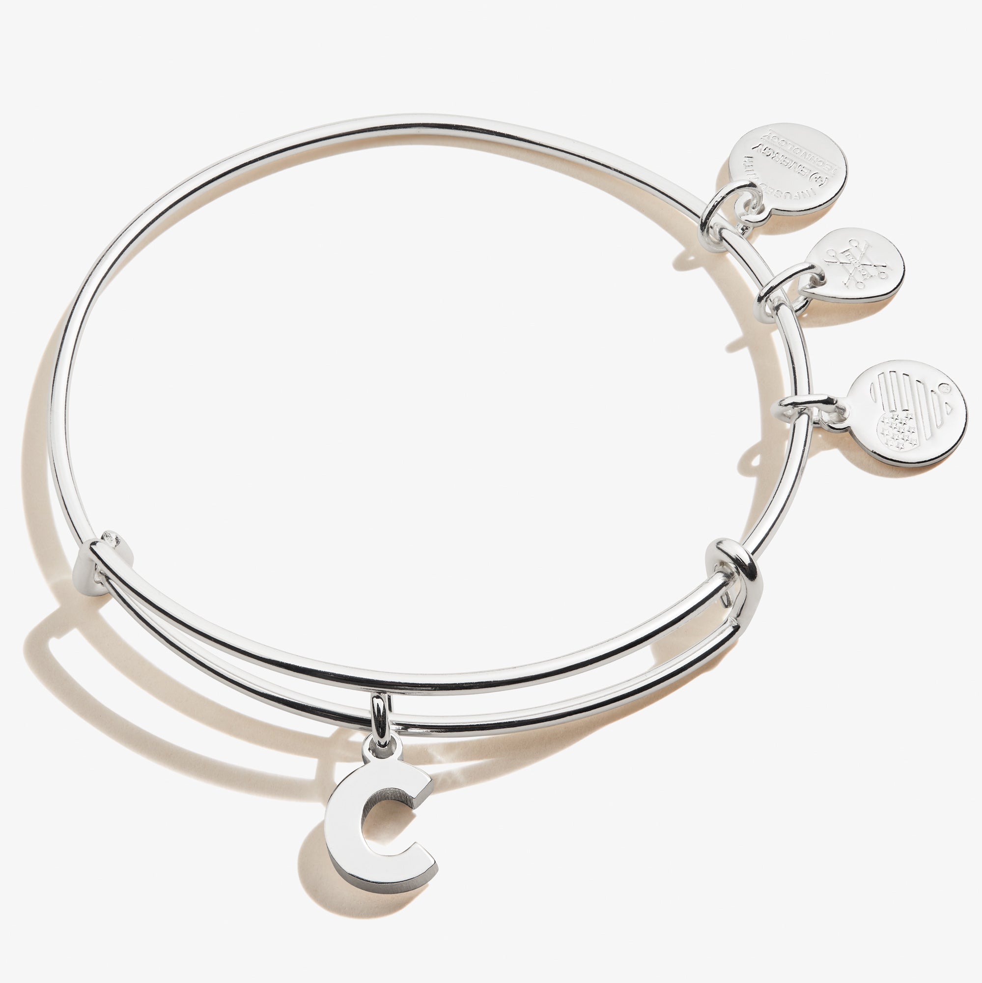 Initial C Charm Bangle - Elegant Gold Plated Letter C Bracelet for Women - Perfect Gift for Birthday, Anniversary & Everyday Wear