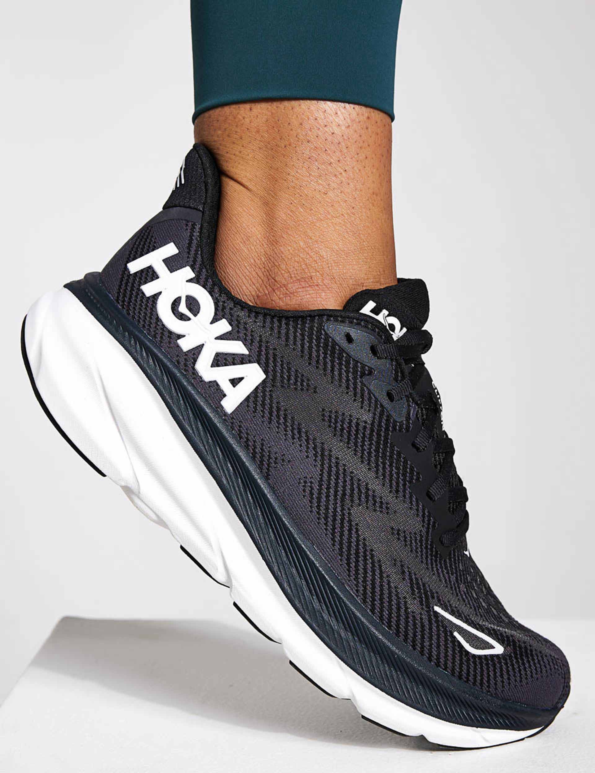 HOKA Clifton 9 Running Shoes for Men & Women - Lightweight & Cushioned - Black/White - Perfect for Jogging, Walking & Everyday Comfort
