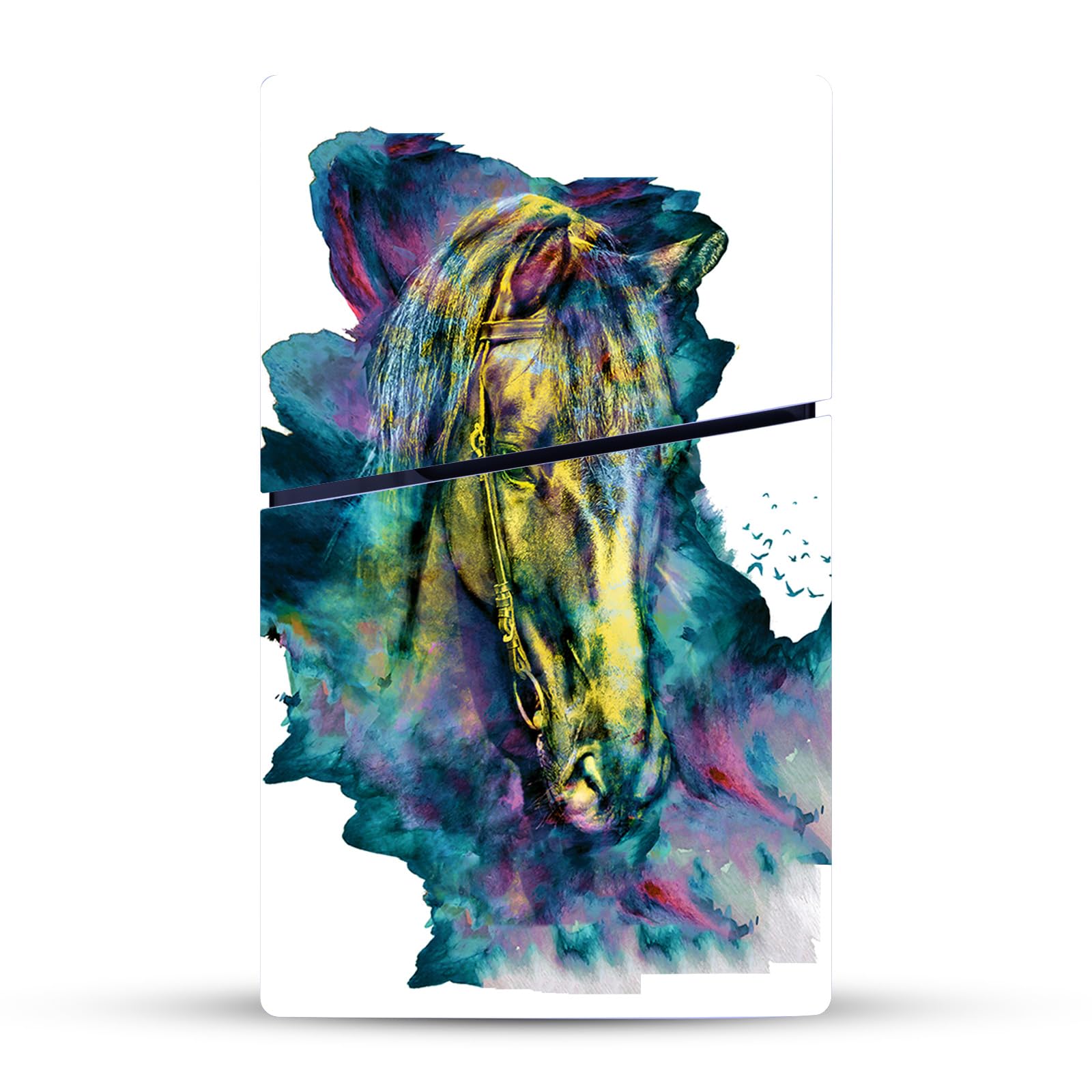 Official Head Case Designs Riza Peker Horse Art Vinyl Sticker for Sony PlayStation 5 PS5 Slim/PRO Disc Edition Console & DualSense Controller - Durable Gaming Skin Decal for Customization & Protection - Perfect for Gamers, Collectors & Home Entertainment Setup