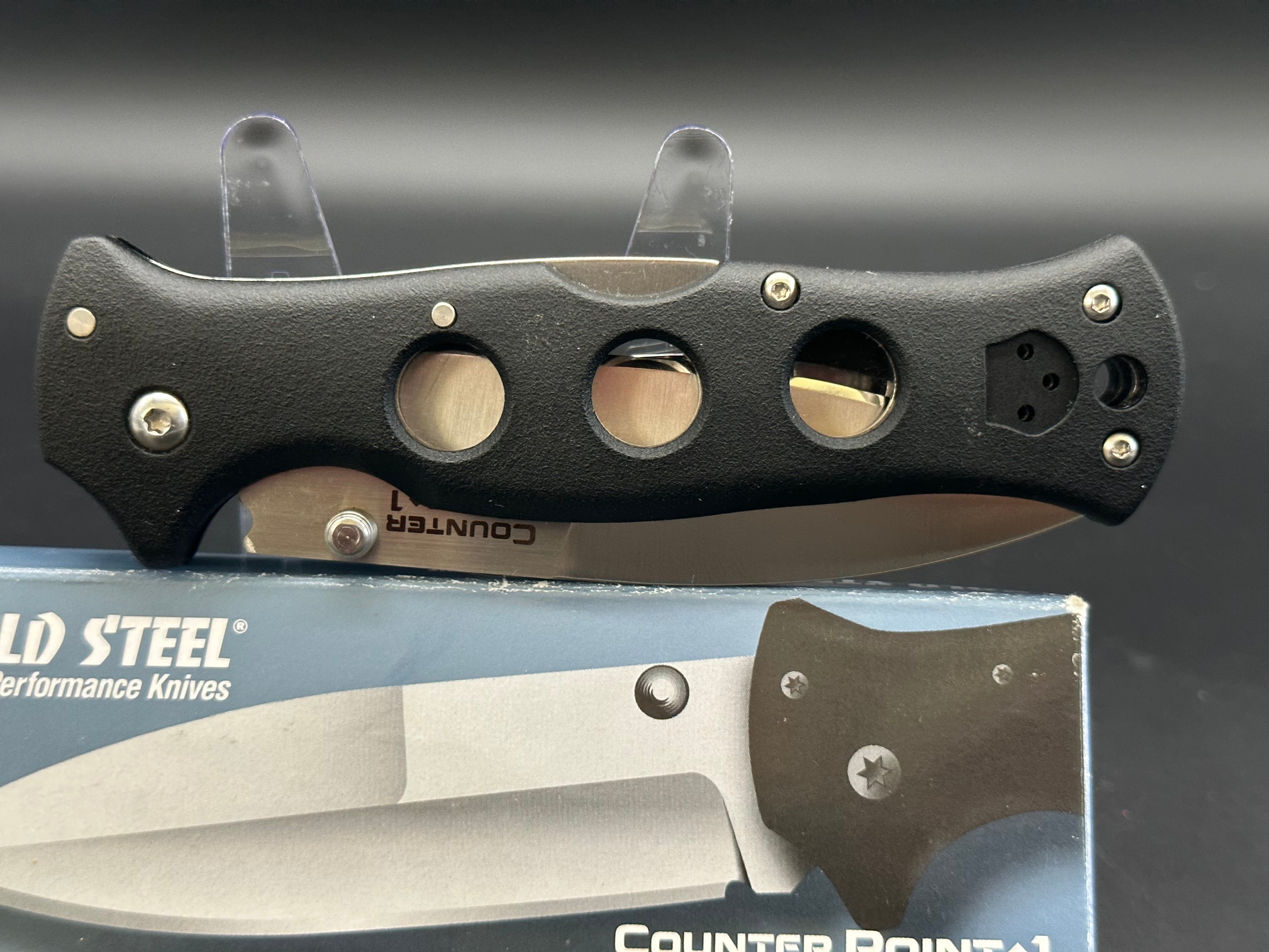 Cold Steel Counter Point 1 Knife - Premium CTS BD1 Steel Blade for Outdoor, Camping & Survival - Tactical Folding Knife for Hunting, Hiking & EDC