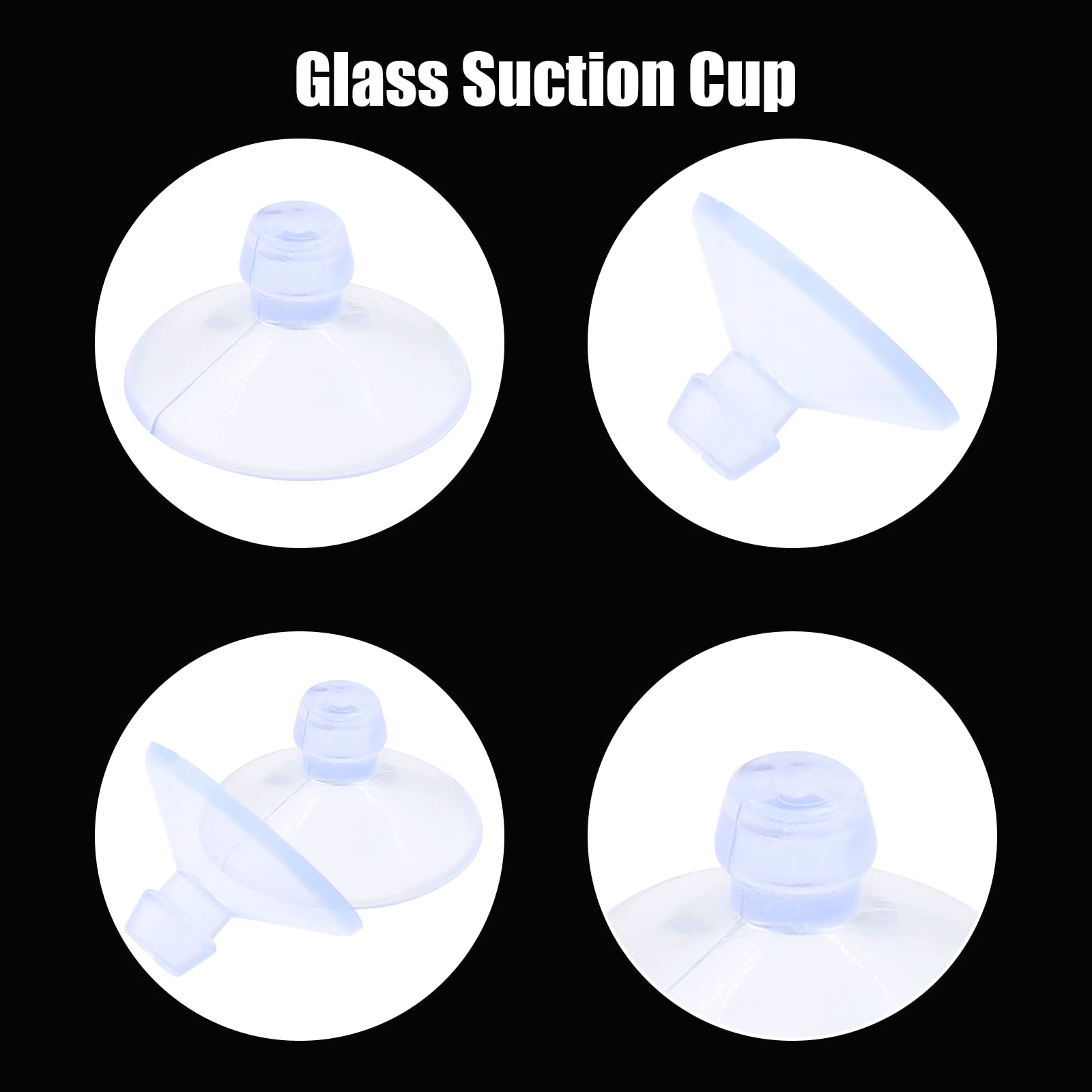 30 Pack 18mm Clear Glass Table Suction Cups with Rubber Base - Anti-Collision Transparent Suckers for Furniture, Desks & Smooth Surfaces - Perfect for Organizing, Protecting Glass Tables & Securing Items Without Hooks