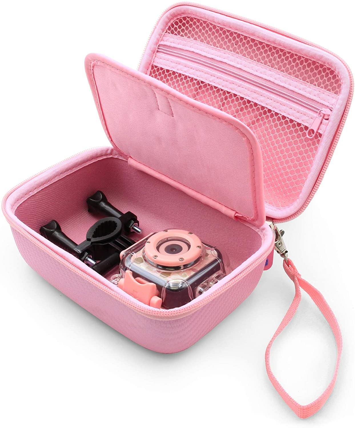 CASEMATIX Waterproof Camera Travel Case - Compatible with PROGRACE, Ourlife, Dragon Touch Kidicam & Other Action Cameras | Durable Protective Storage for Travel, Hiking, Swimming & Outdoor Adventures