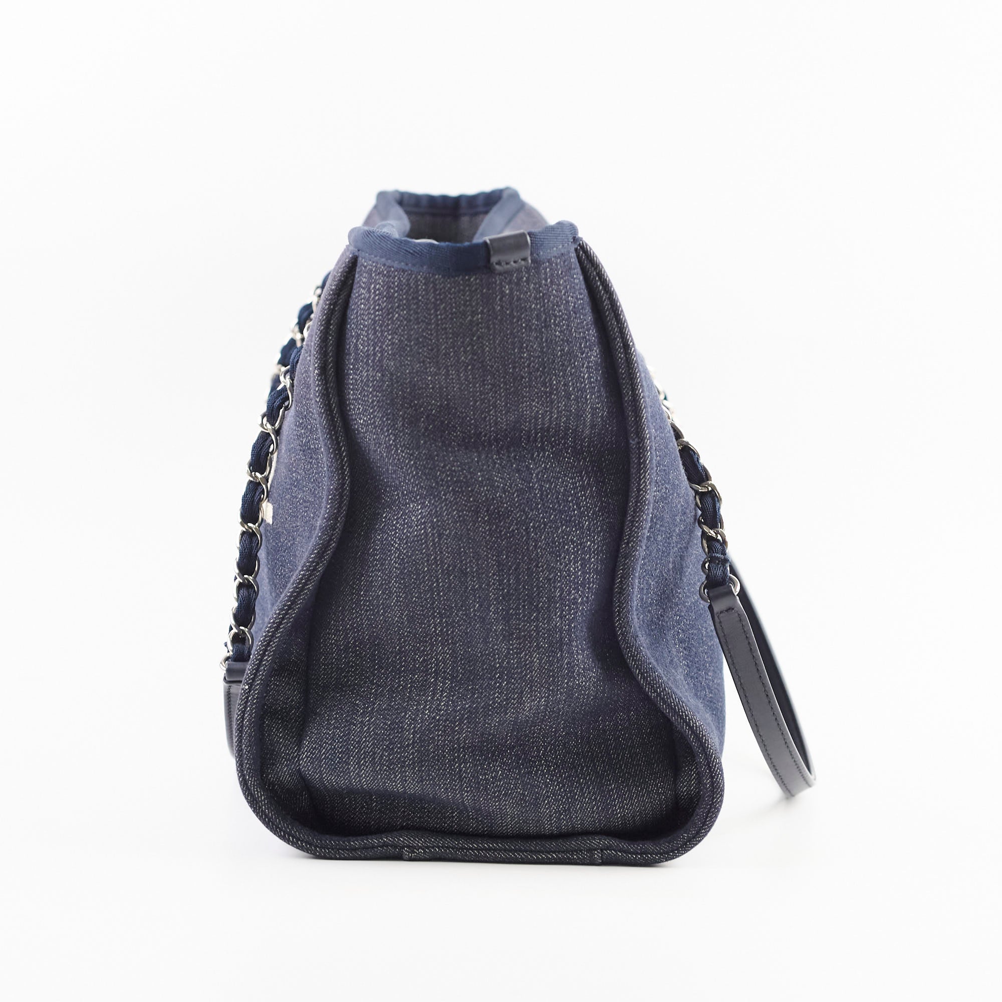 Chanel Small Deauville Tote Bag in Navy Blue - Luxury Designer Handbag for Women, Perfect for Work, Travel & Everyday Use