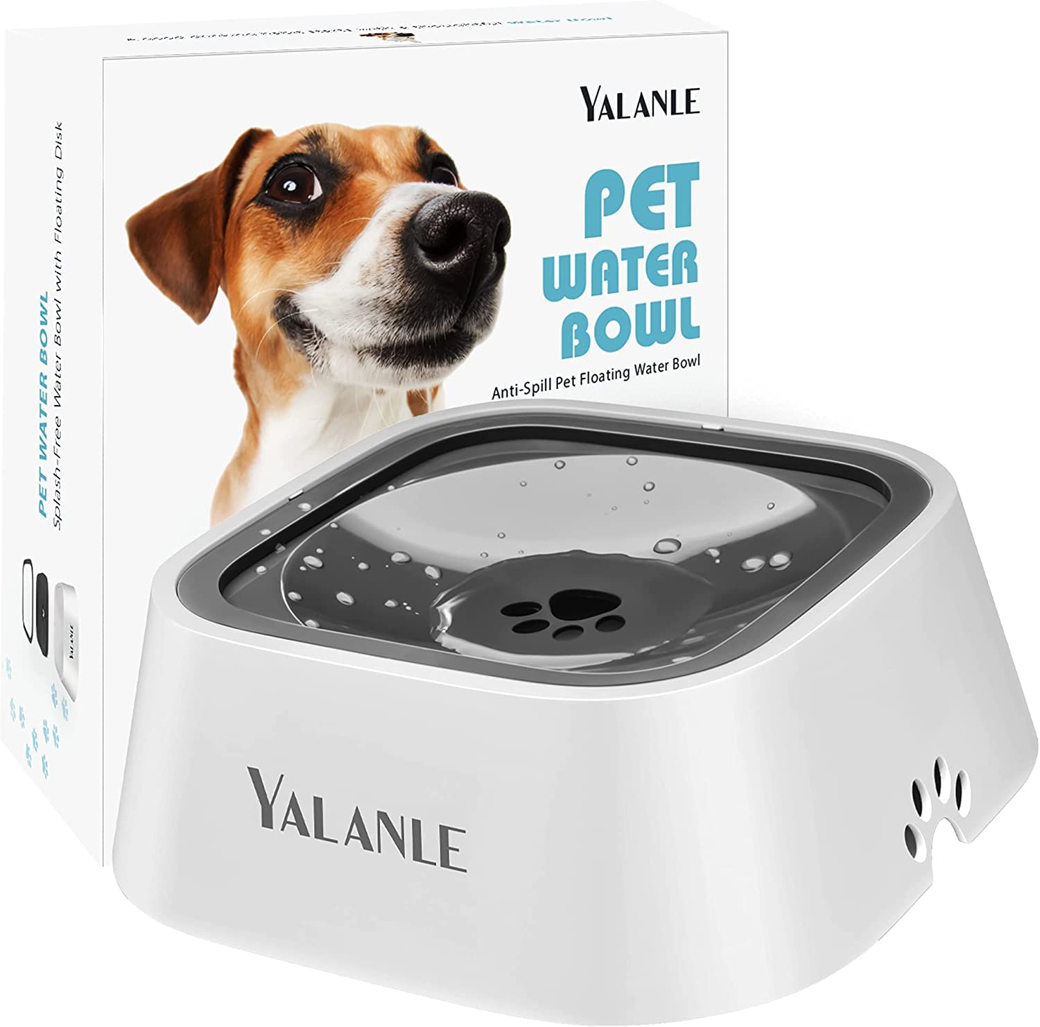 No-Spill Slow Feeder Dog Water Bowl - Non-Slip Pet Water Dispenser for Dogs & Cats - Travel & Car Use - Perfect for Home, Outdoor & Vehicle