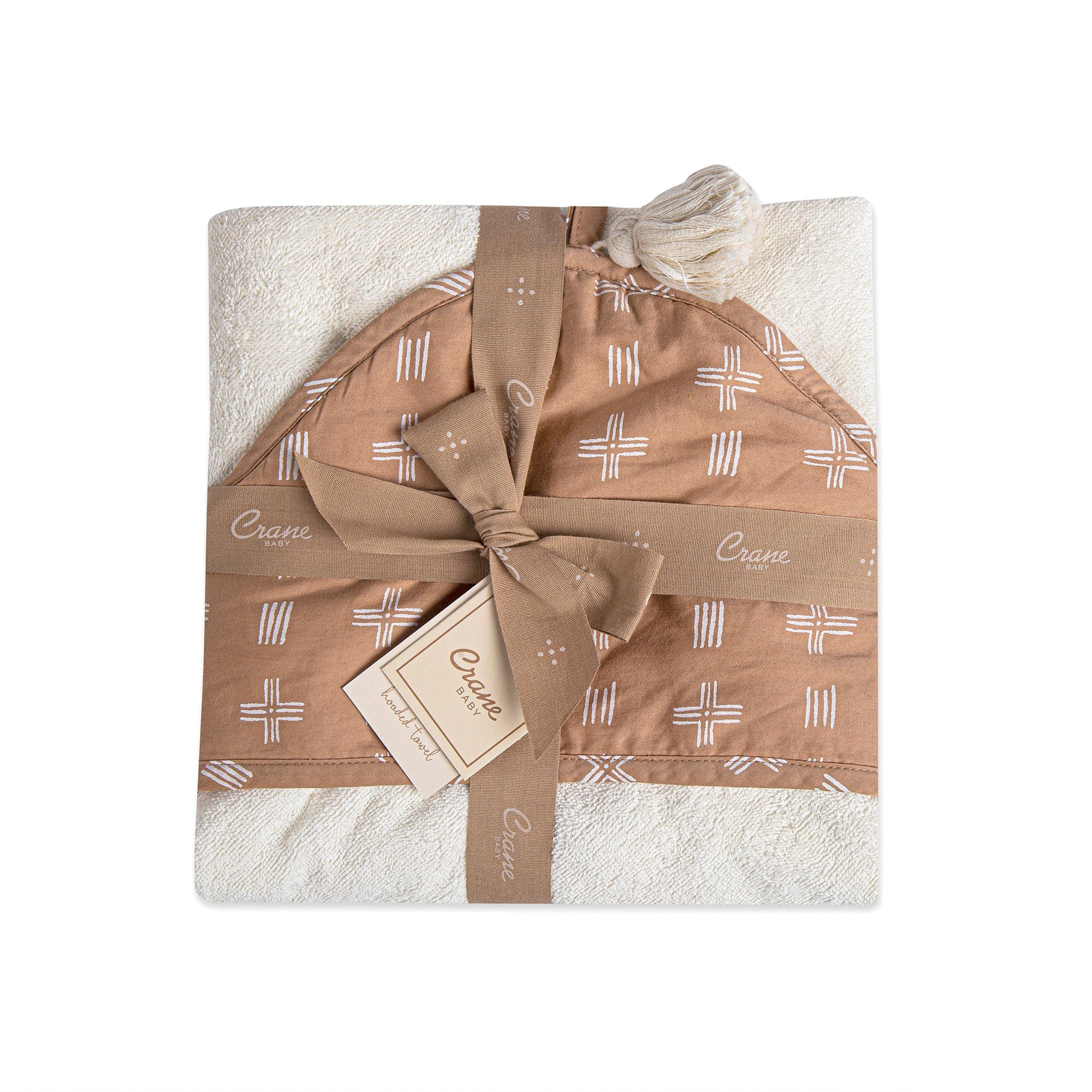 Soft & Absorbent Crane Baby Hooded Towel - 100% Cotton Newborn Bath Towel with Cute Animal Design - Perfect for Bath Time, Swimming & After-Spa Wrap (Blue)