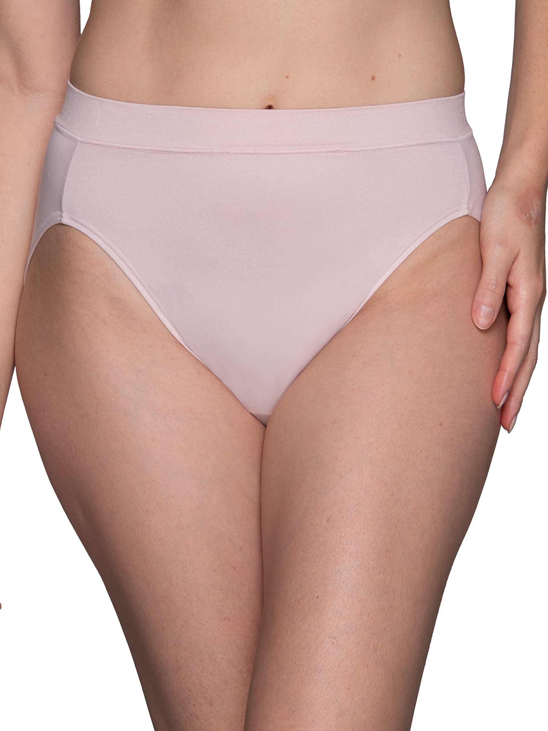 Vanity Fair Women's Beyond Comfort Hi-Cut Panties - Soft Cotton Underwear for Everyday Wear, Workout & Sleep