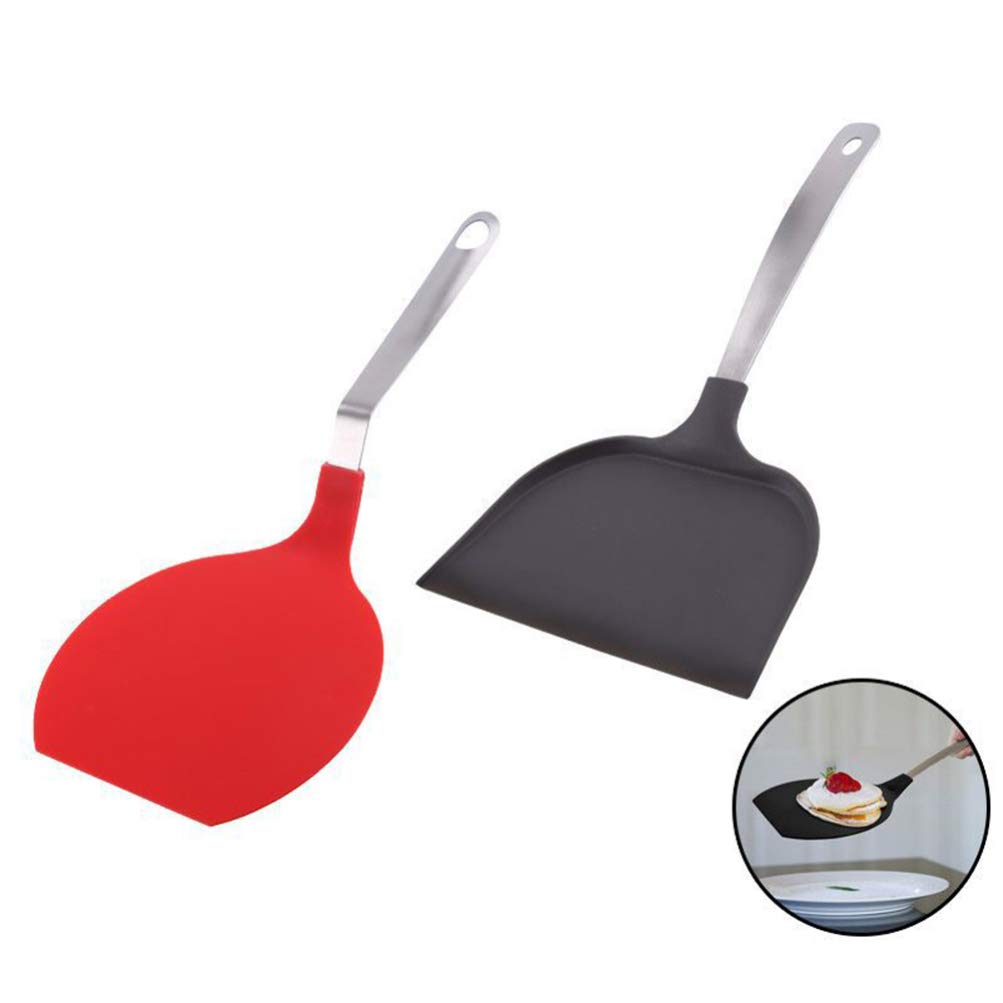 DOITOOL Stainless Steel Pizza Spatula - 12 Inch Baking & BBQ Turner with Wooden Handle - Perfect for Pizza, Cookies, Pancakes & Outdoor Grilling