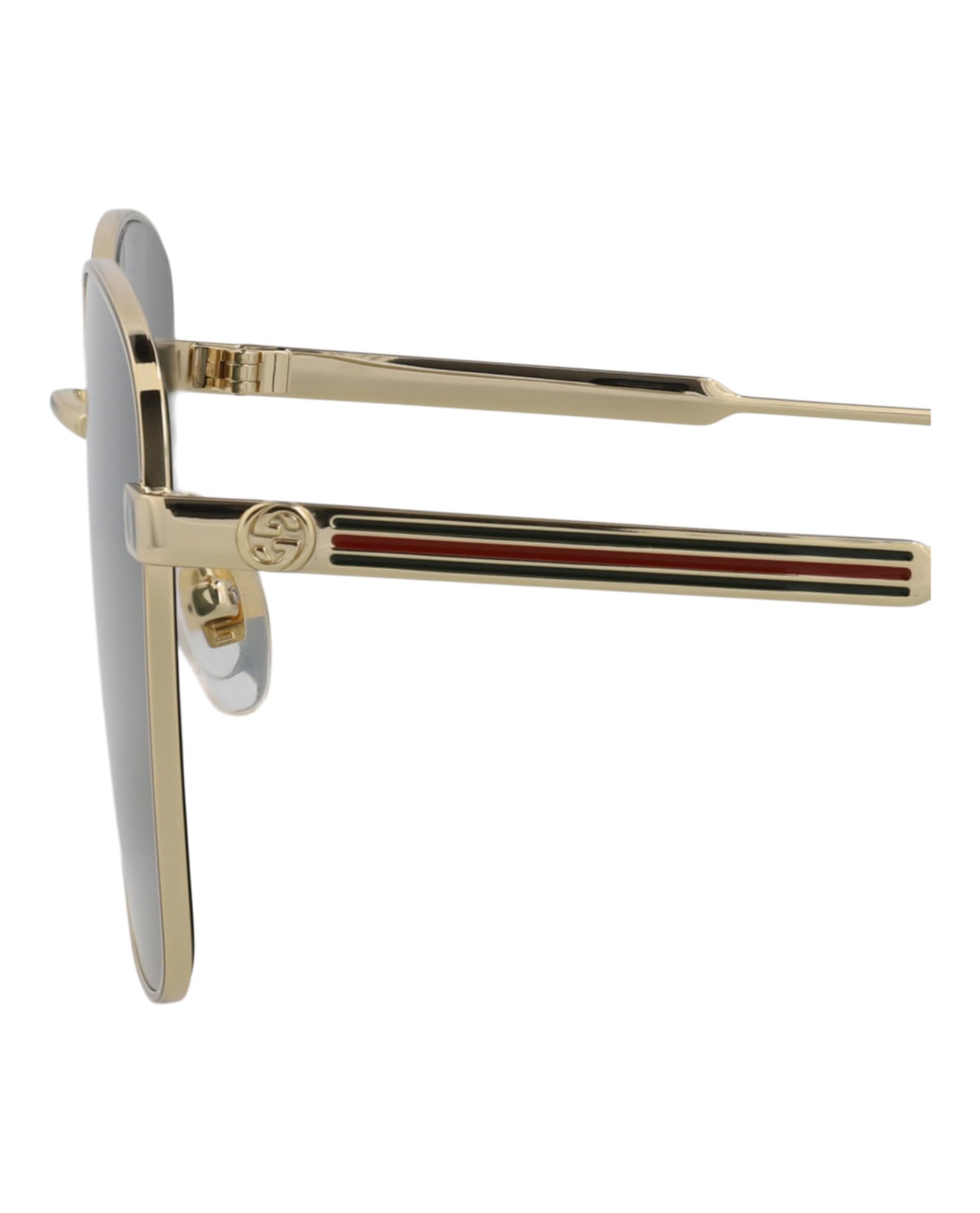 Gucci Square-Frame Metal Sunglasses for Women & Men - UV Protection Luxury Fashion Shades - Perfect for Beach, Driving & Outdoor Activities