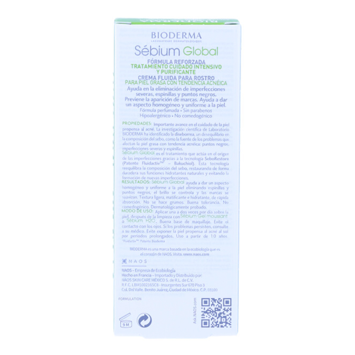 Sebium Global 30ml - Dermatologist Recommended Facial Care for Oily & Acne-Prone Skin | Daily Moisturizer & Blemish Treatment | Perfect for Morning & Night Skincare Routine