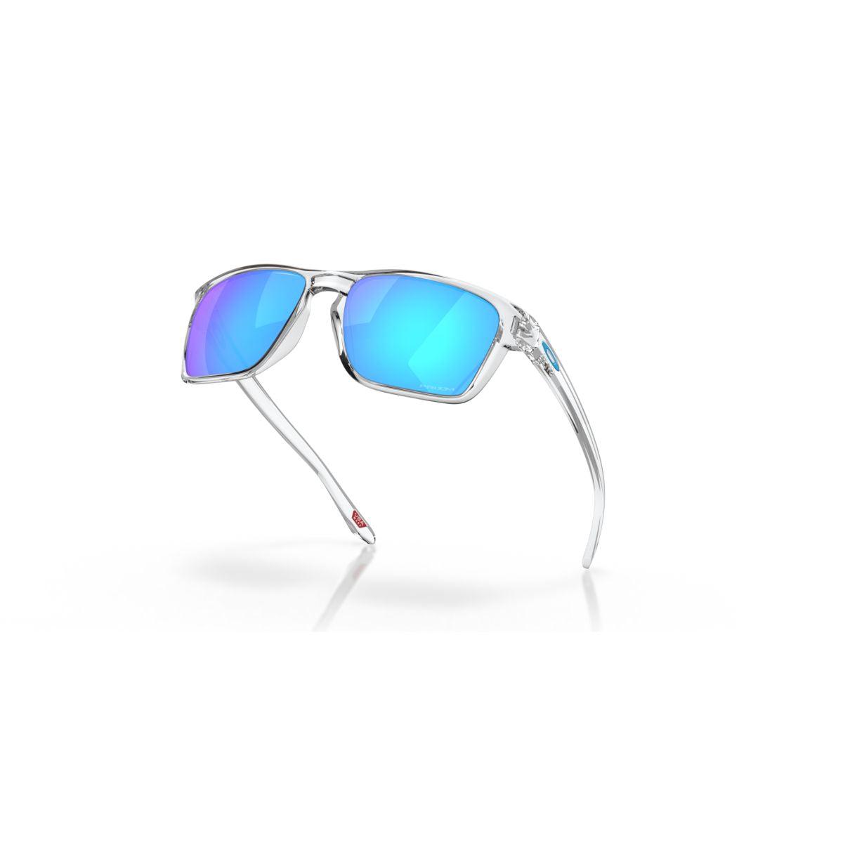 Oakley Sylas Sunglasses Polished Clear Frame with Prizm Sapphire Lenses - 0OO9448 944804 - Perfect for Running, Cycling & Outdoor Sports